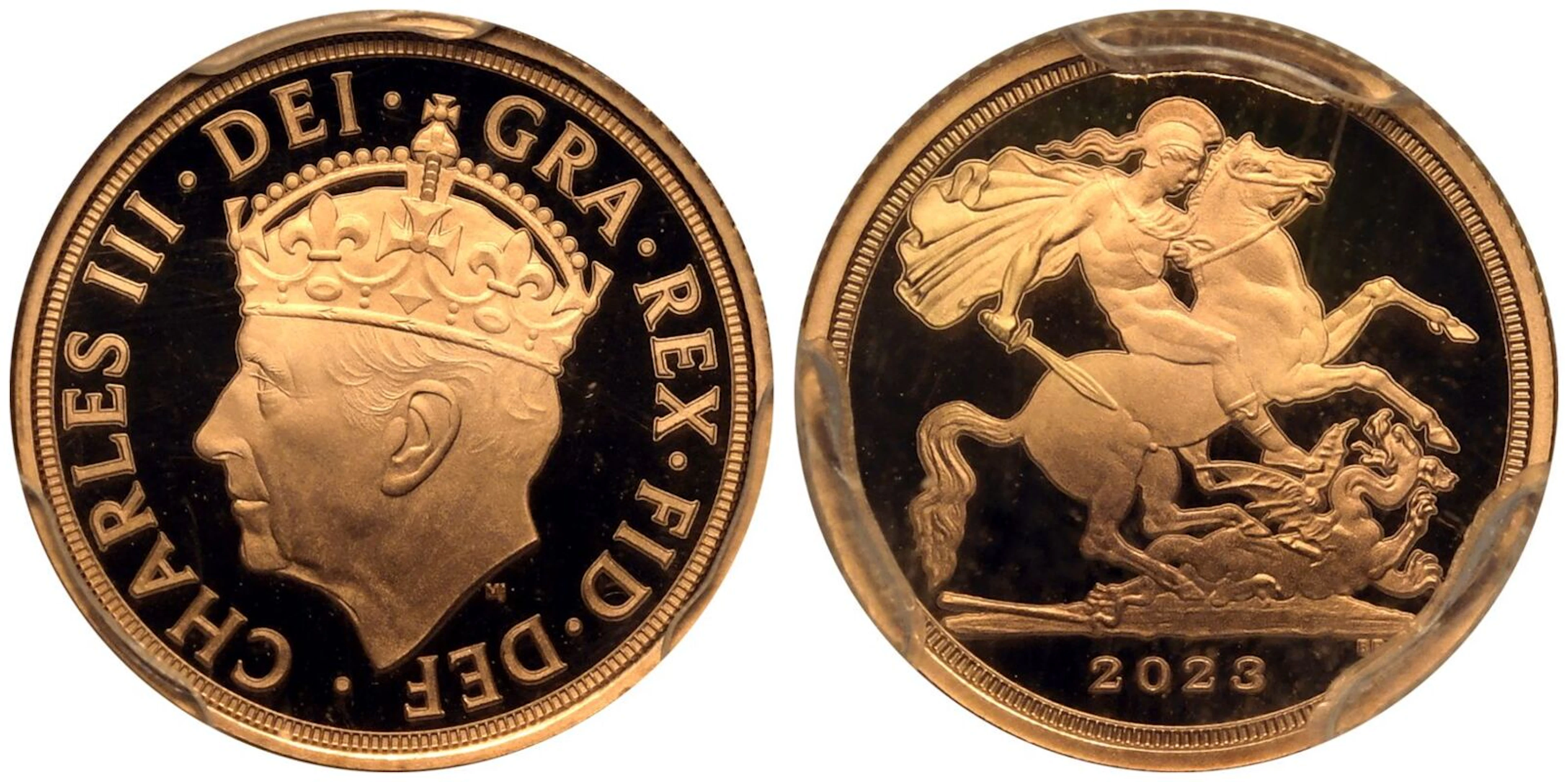 2023 Gold 1/4 Sovereign Coronation of King Charles III Proof PCGS PR70 DCAM