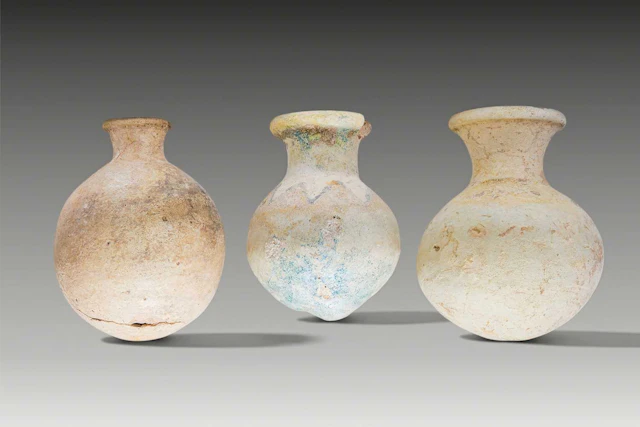 COLLECTION OF NEO-ASSYRIAN GLAZED-COMPOSITION BOTTLES