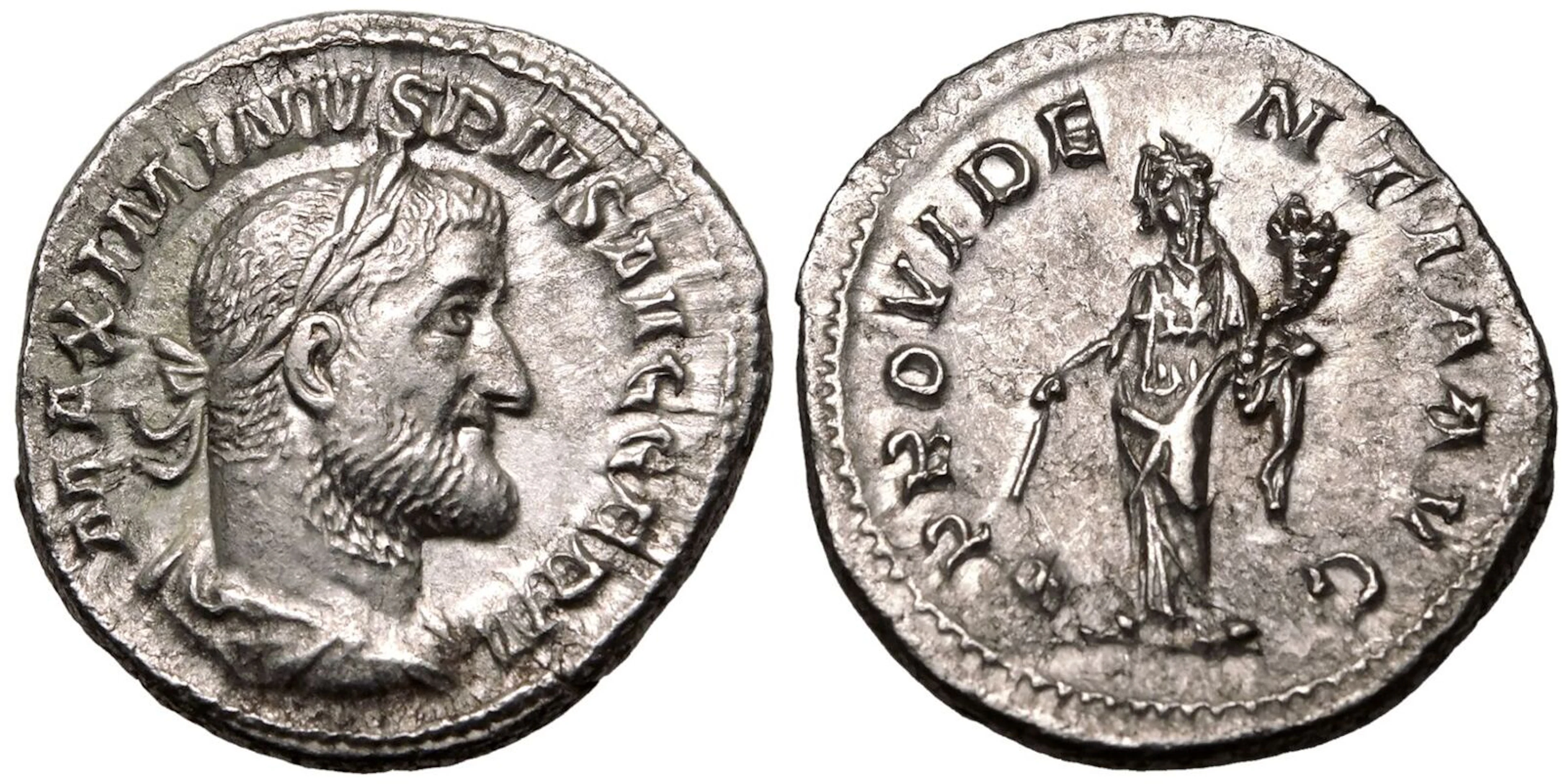 Roman Empire Maximinus I AD 235-238 Silver Denarius Good Extremely