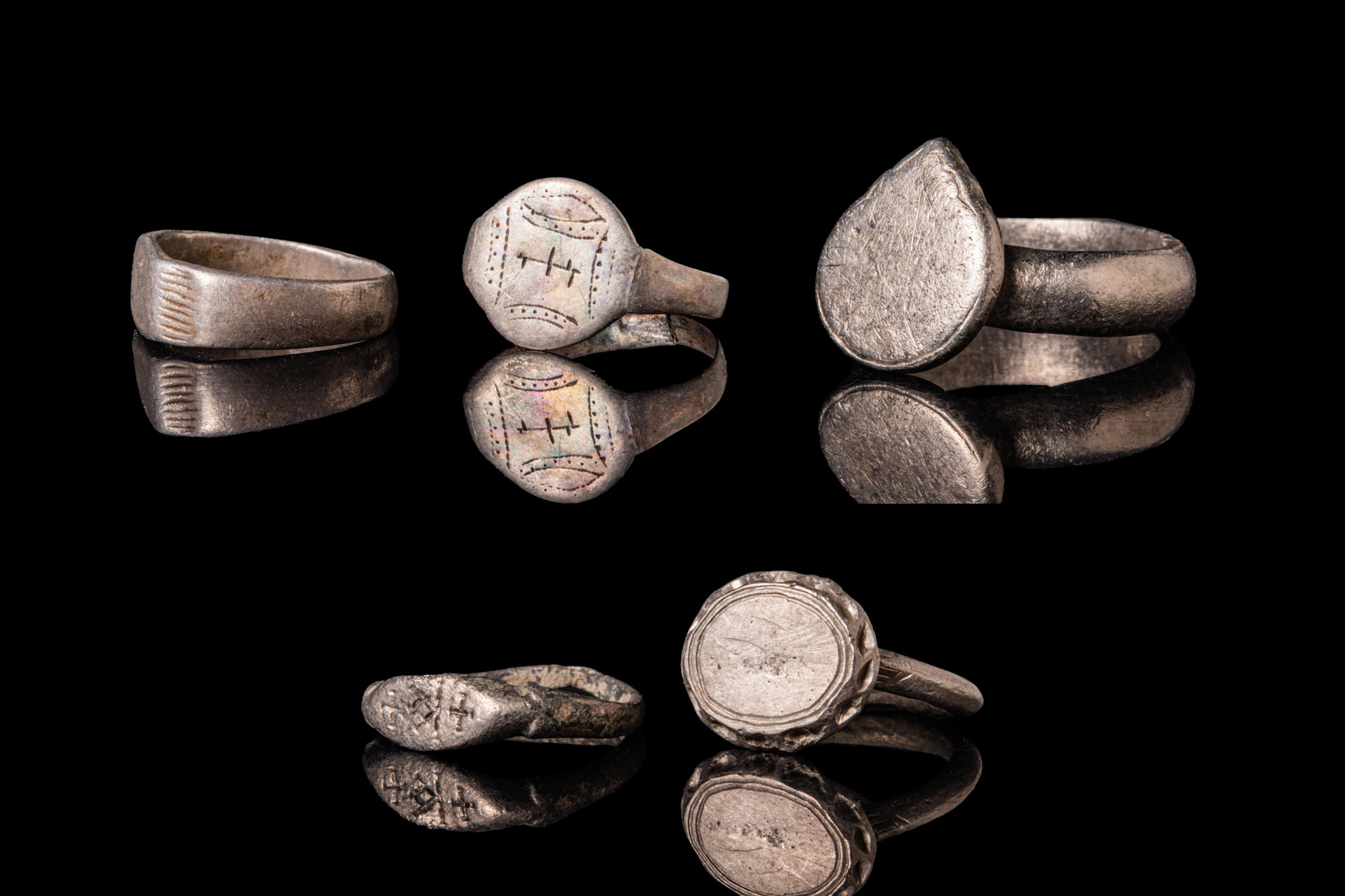 COLLECTION OF MEDIEVAL SILVER RINGS