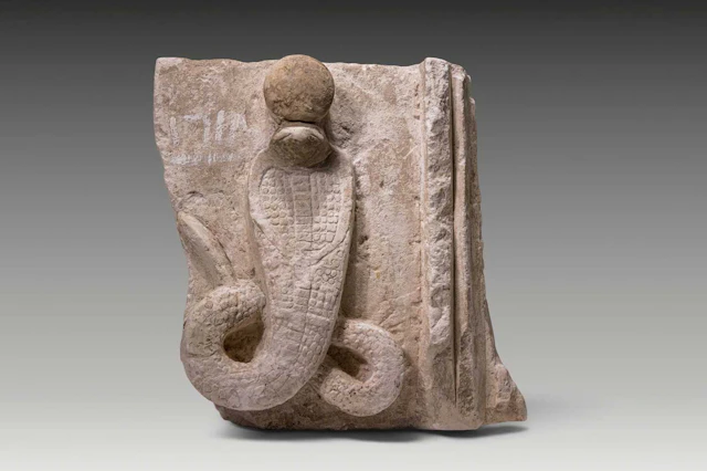 EGYPTIAN LIMESTONE STELE OF ISIS-THERMOUTHIS