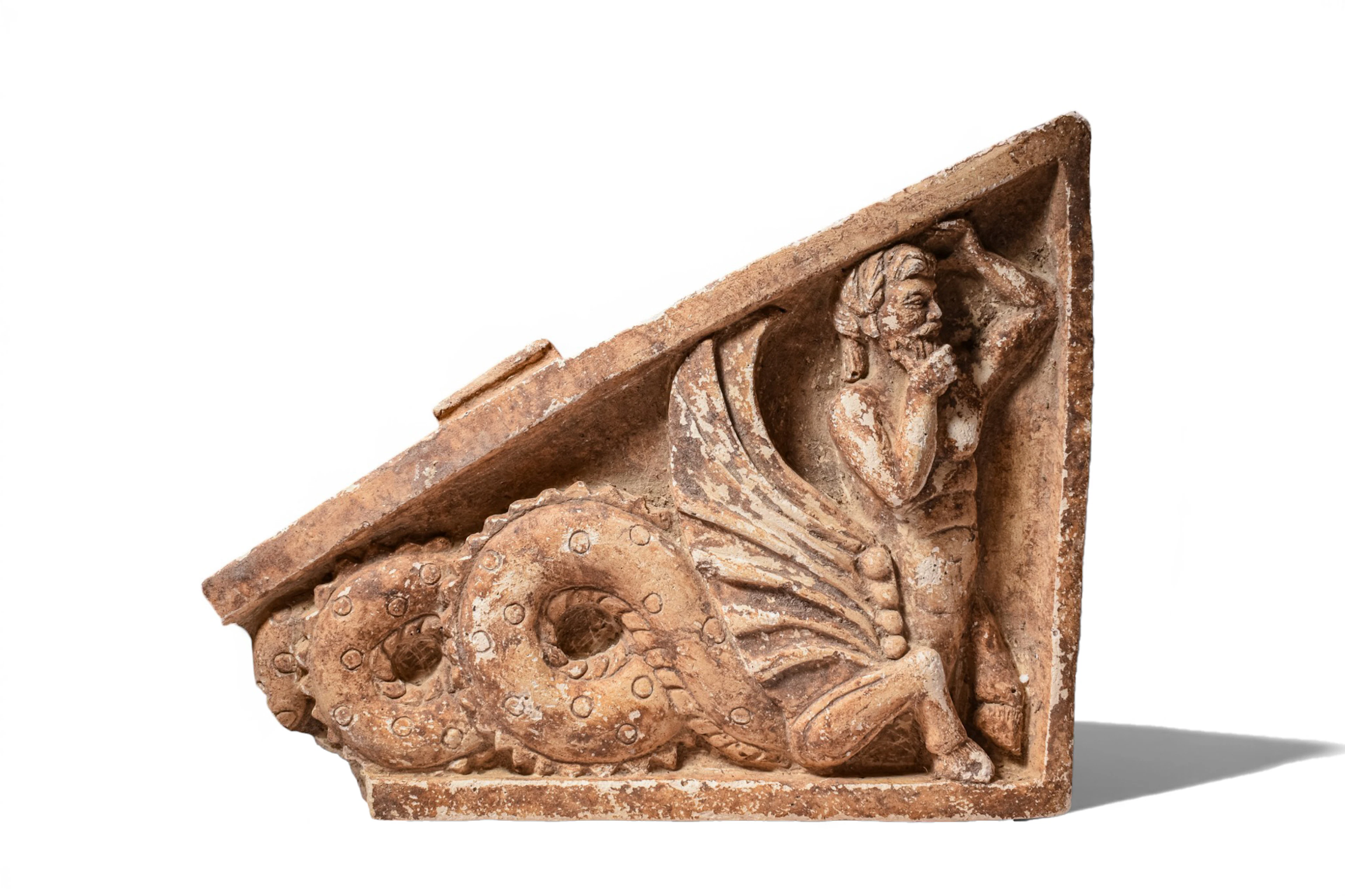 GANDHARA STUCCO PORTRAYING A MYTHOLOGICAL CREATURE