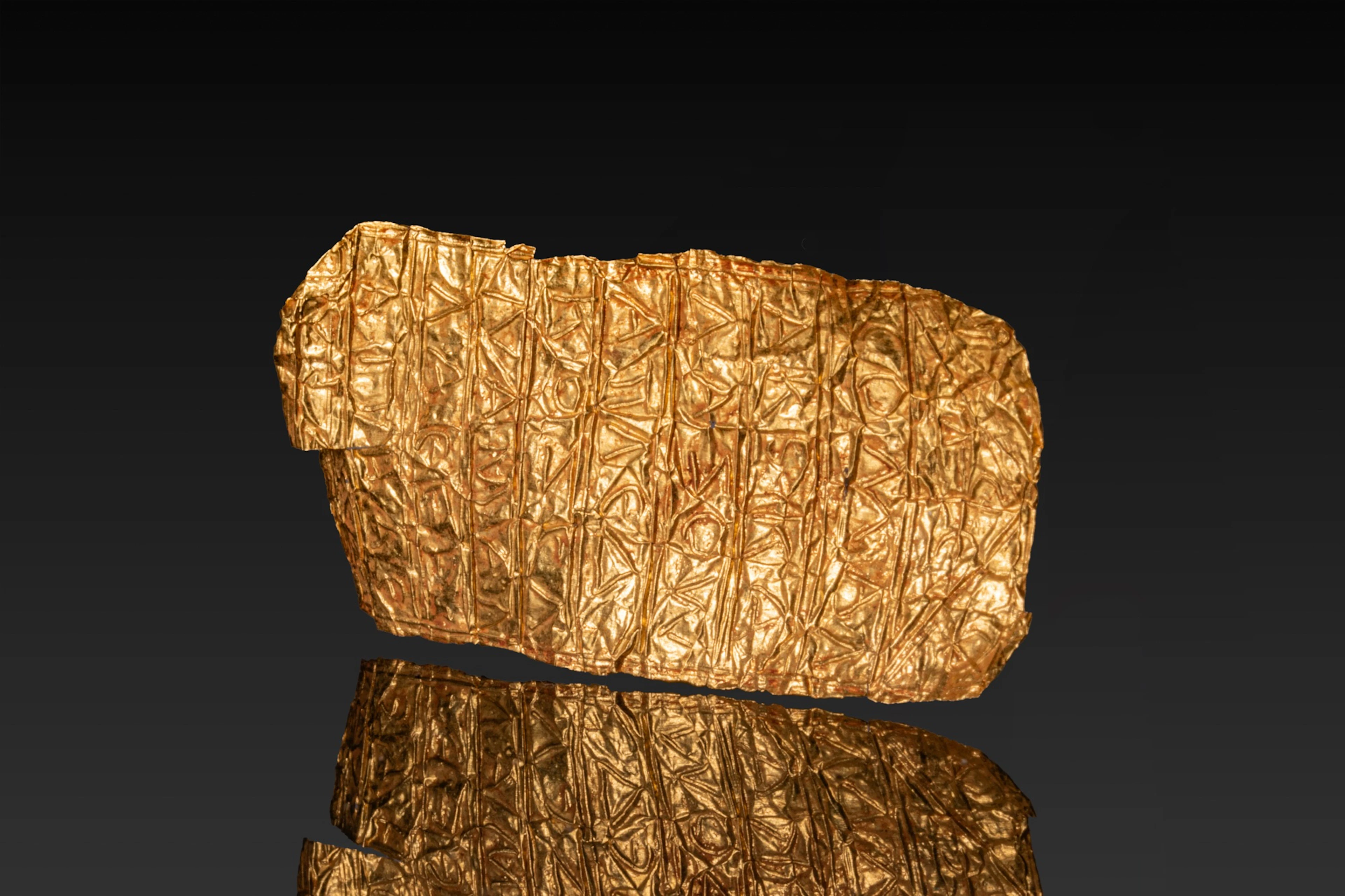 GREEK INSCRIBED HIGH KARAT GOLD FOIL