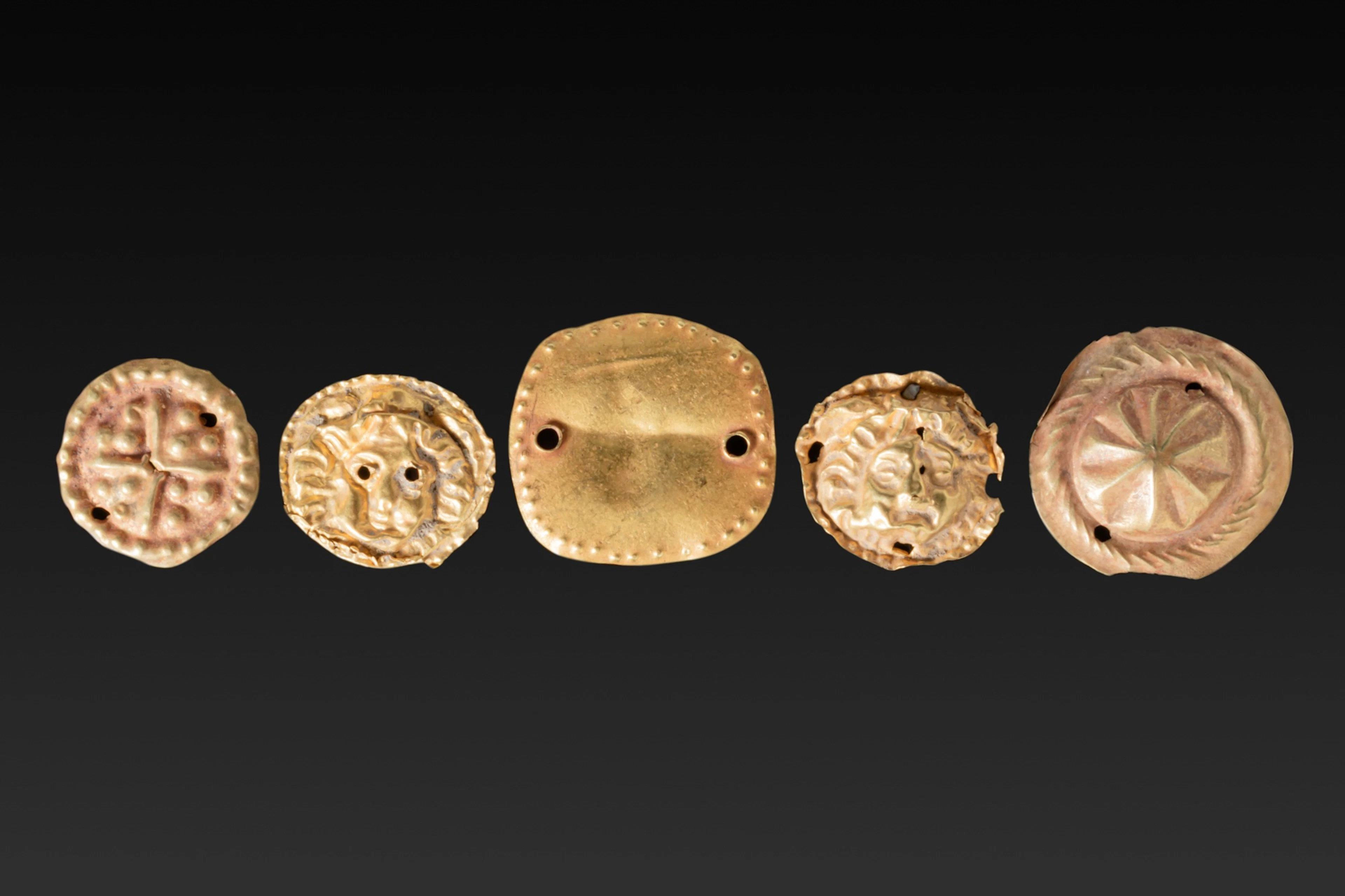 COLLECTION OF GREEK HIGH KARAT GOLD APPLIQUÉS