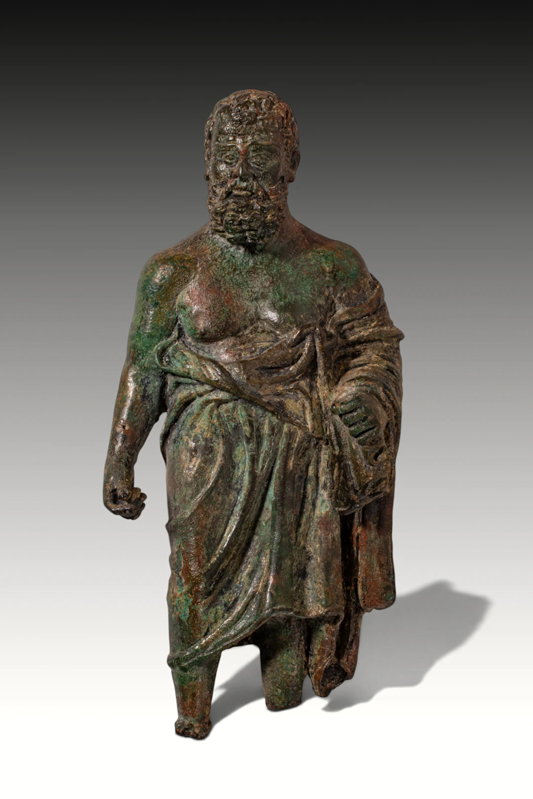 LARGE ROMAN BRONZE FIGURINE OF HERCULES