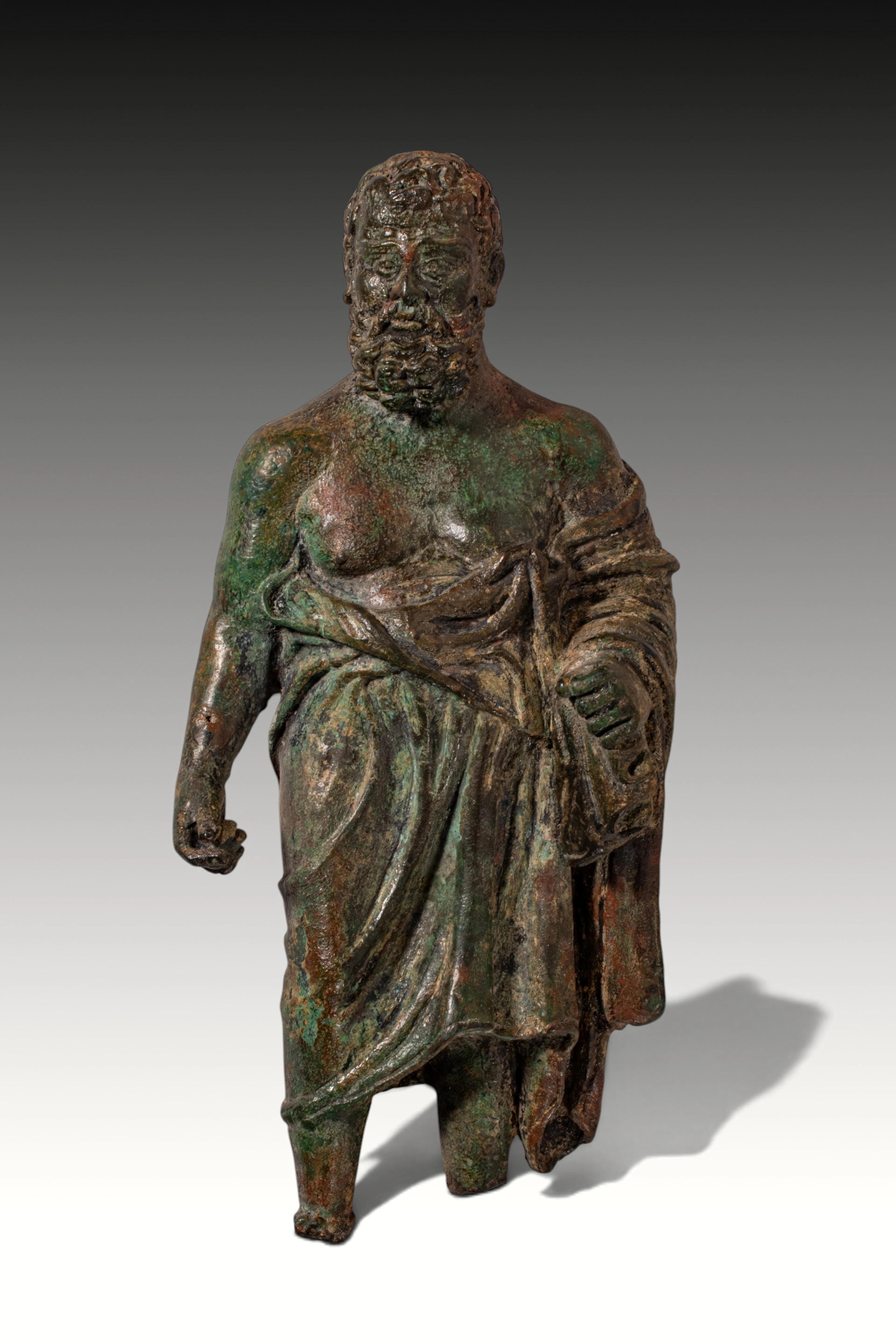 LARGE ROMAN BRONZE FIGURINE OF HERCULES