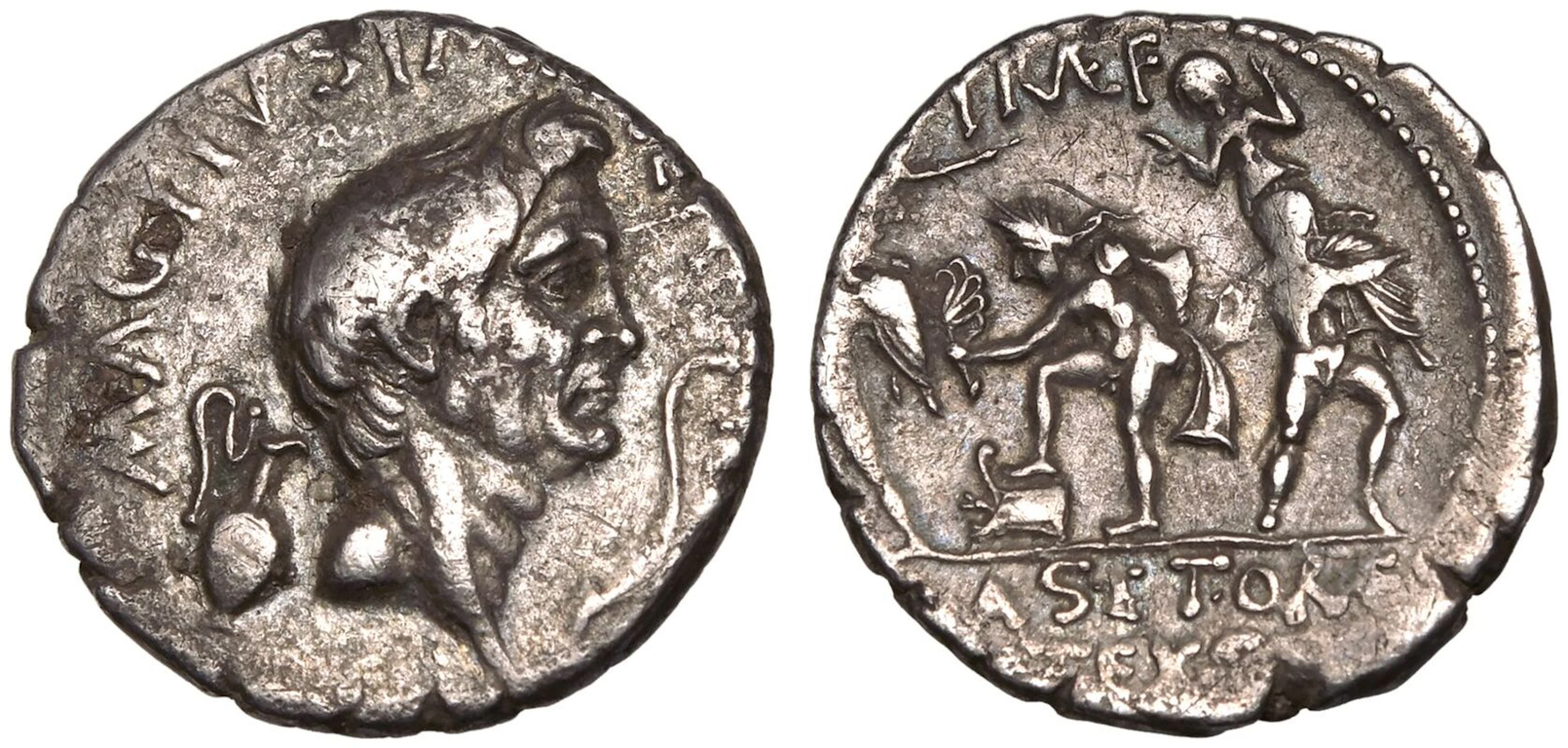 Sextus Pompey AR Denarius