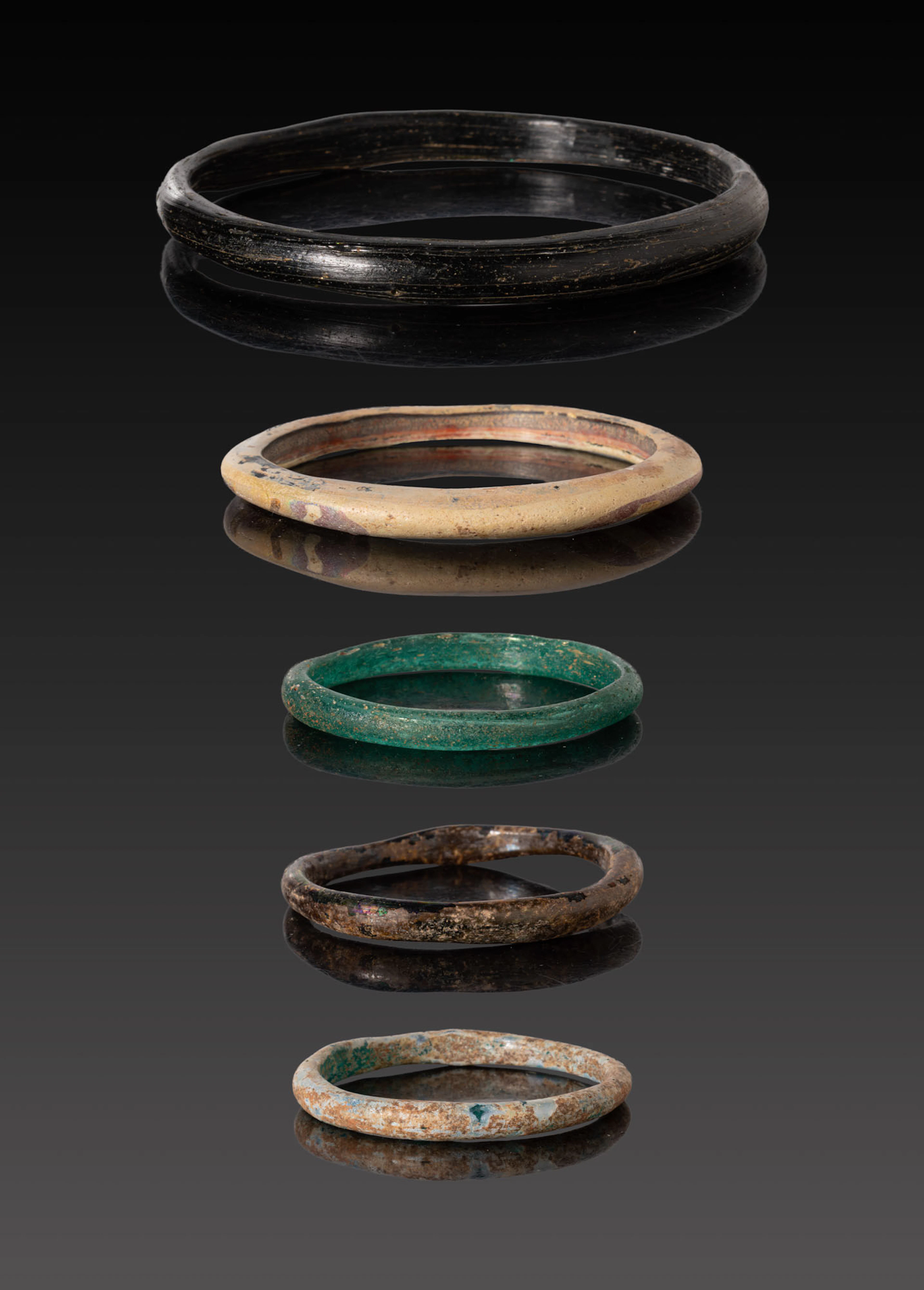 COLLECTION OF ROMAN GLASS BRACELETS