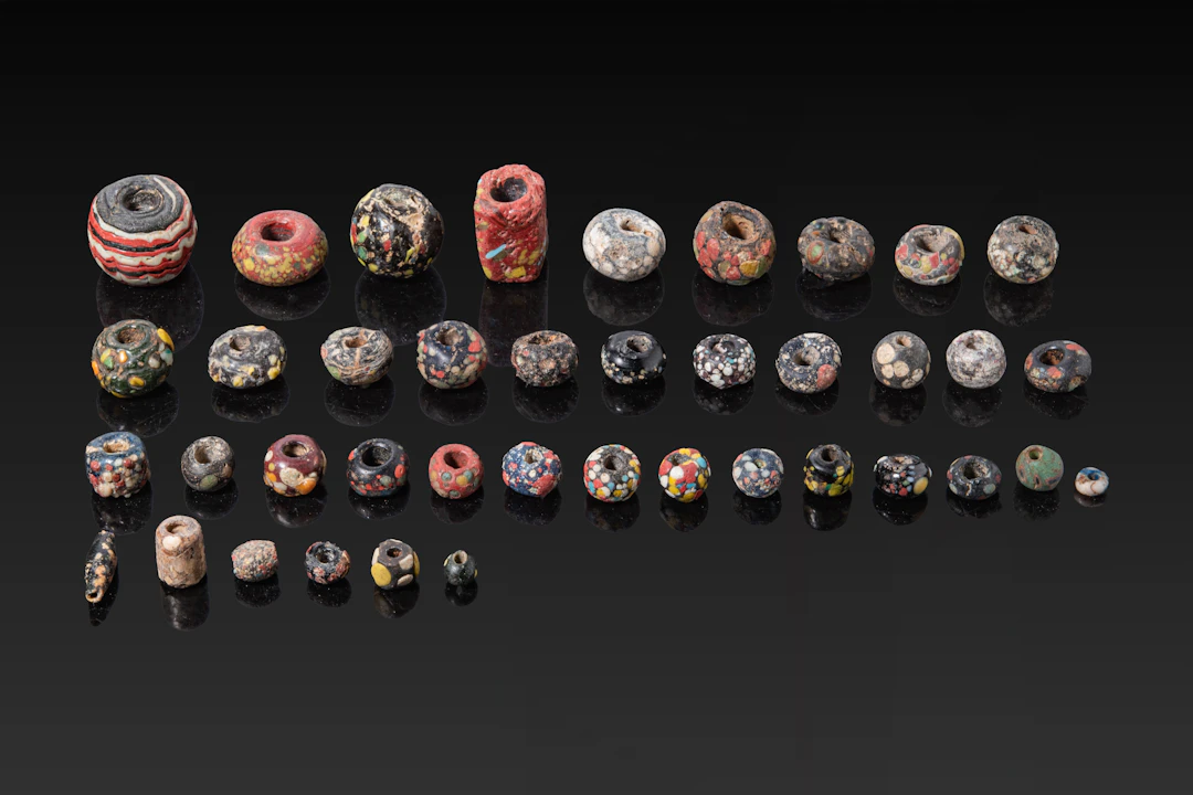 COLLECTION OF ROMAN GLASS BEADS