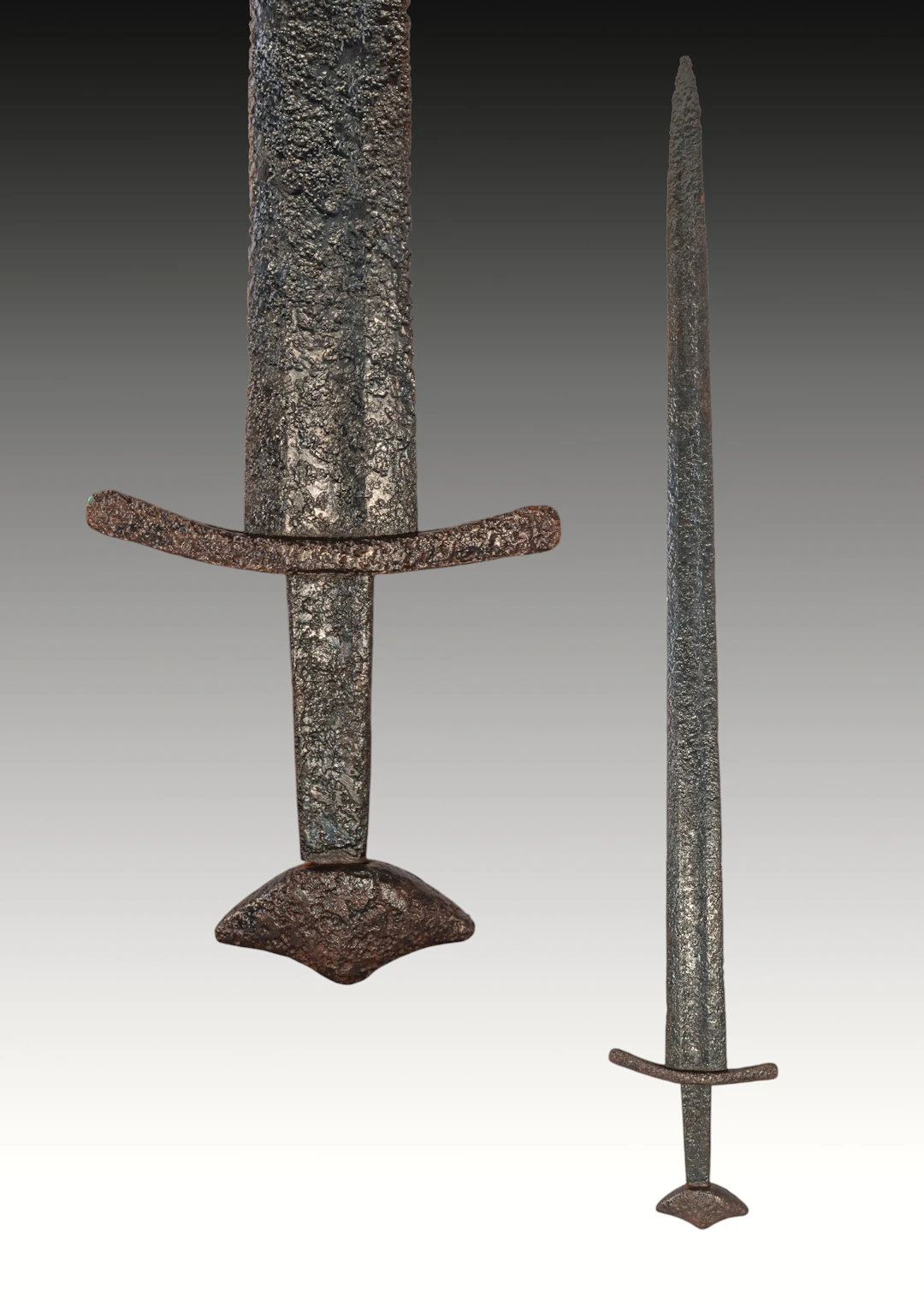 MEDIEVAL VIKING PERIOD IRON SWORD WITH LARGE POMMEL