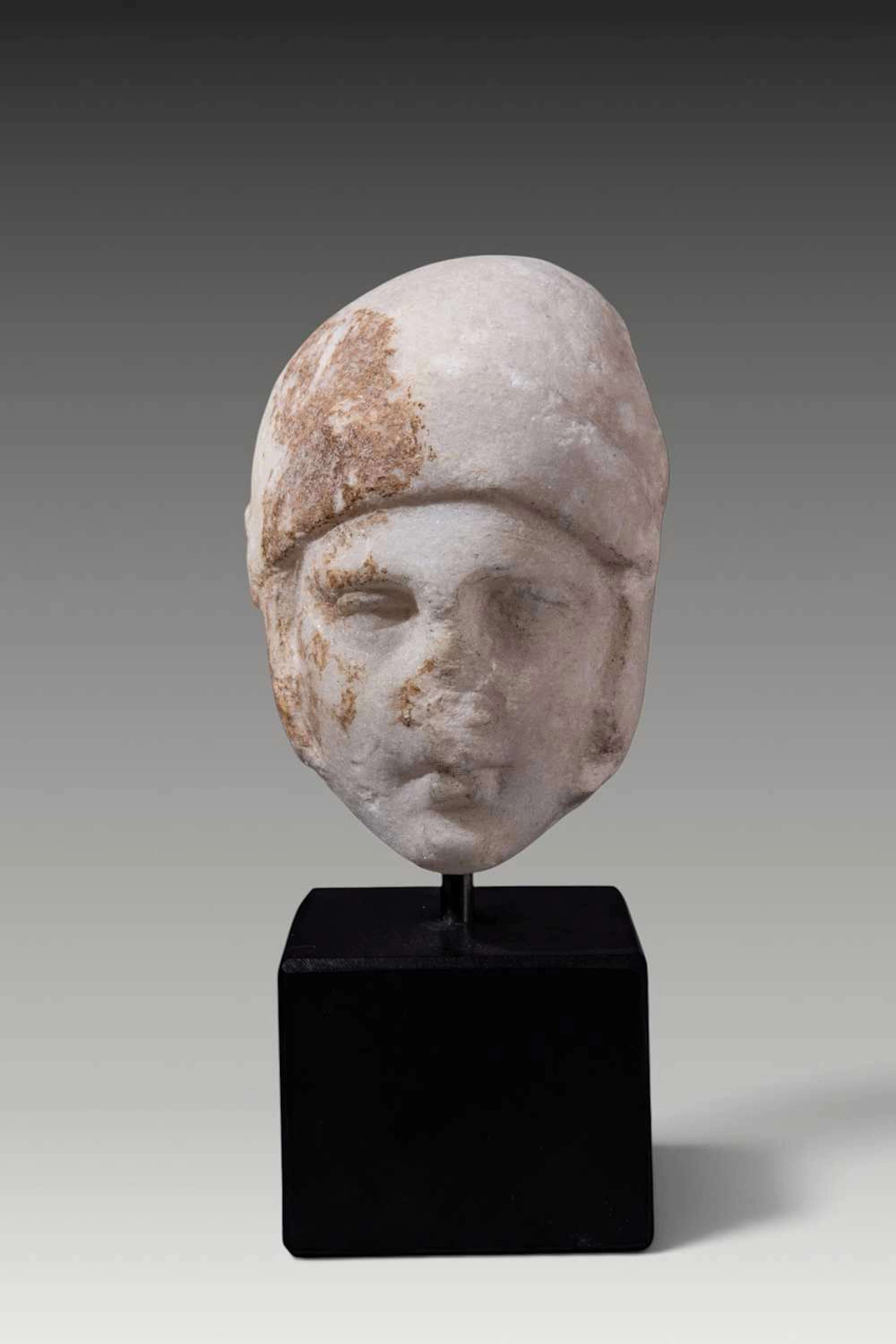 ROMAN MARBLE HEAD OF ARES BORGHESE TYPE