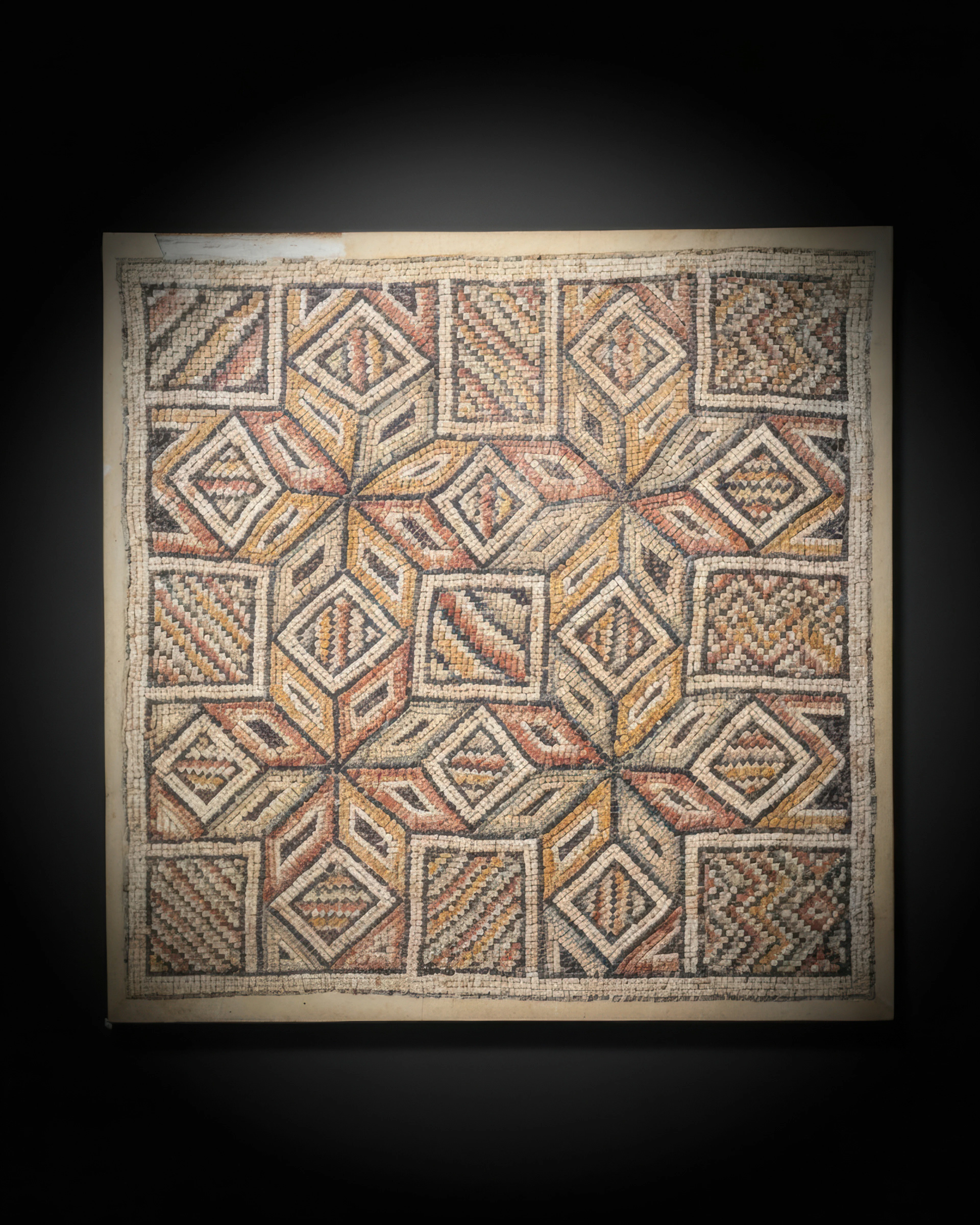 ROMAN GEOMETRIC MOSAIC PANEL (WITH AUSTRIAN EXPORT LICENSE)