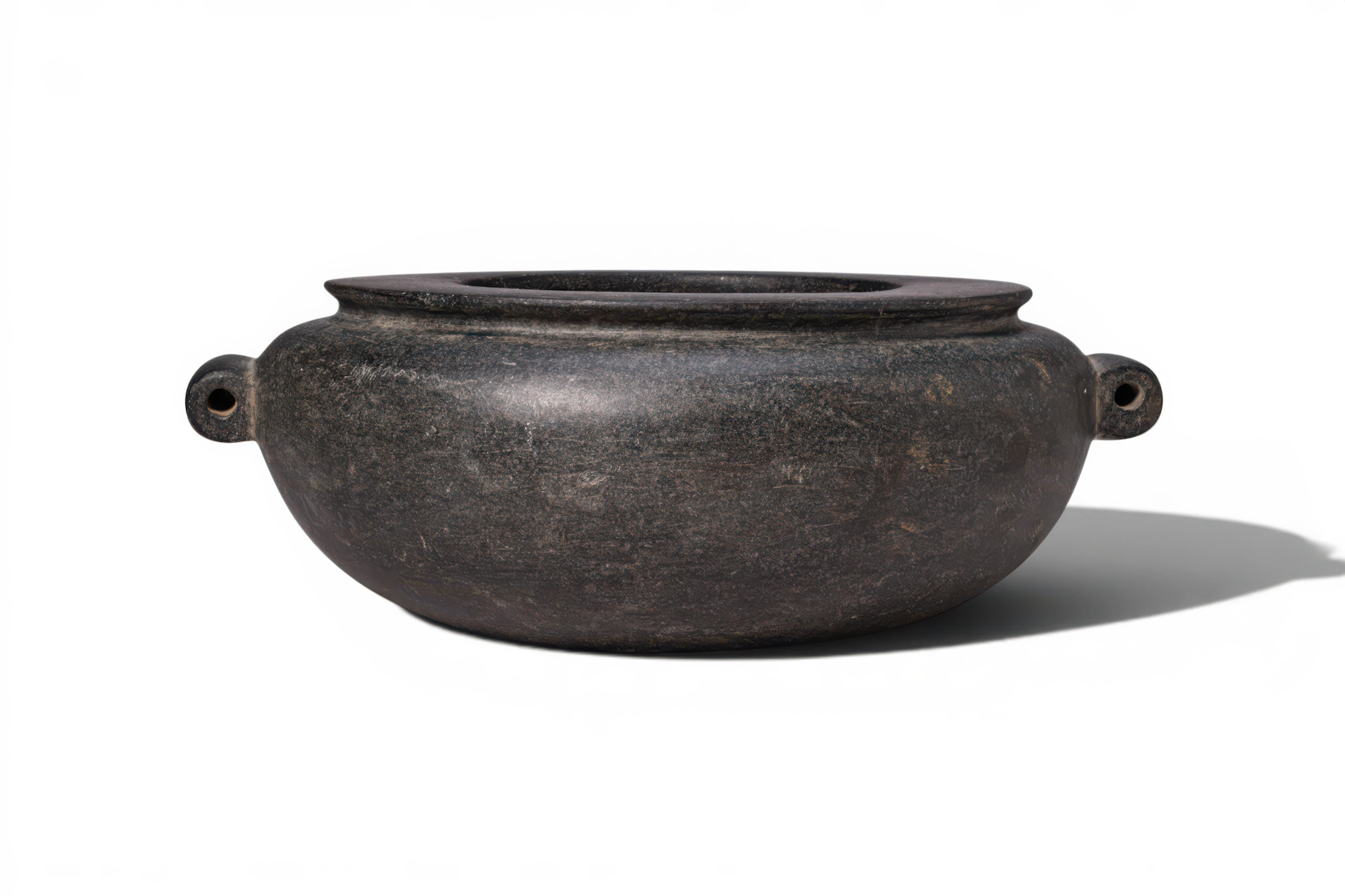 EGYPTIAN OLD KINGDOM OFFERING BLACK STONE BOWL