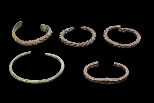 COLLECTION OF CELTIC BRONZE BANGLES