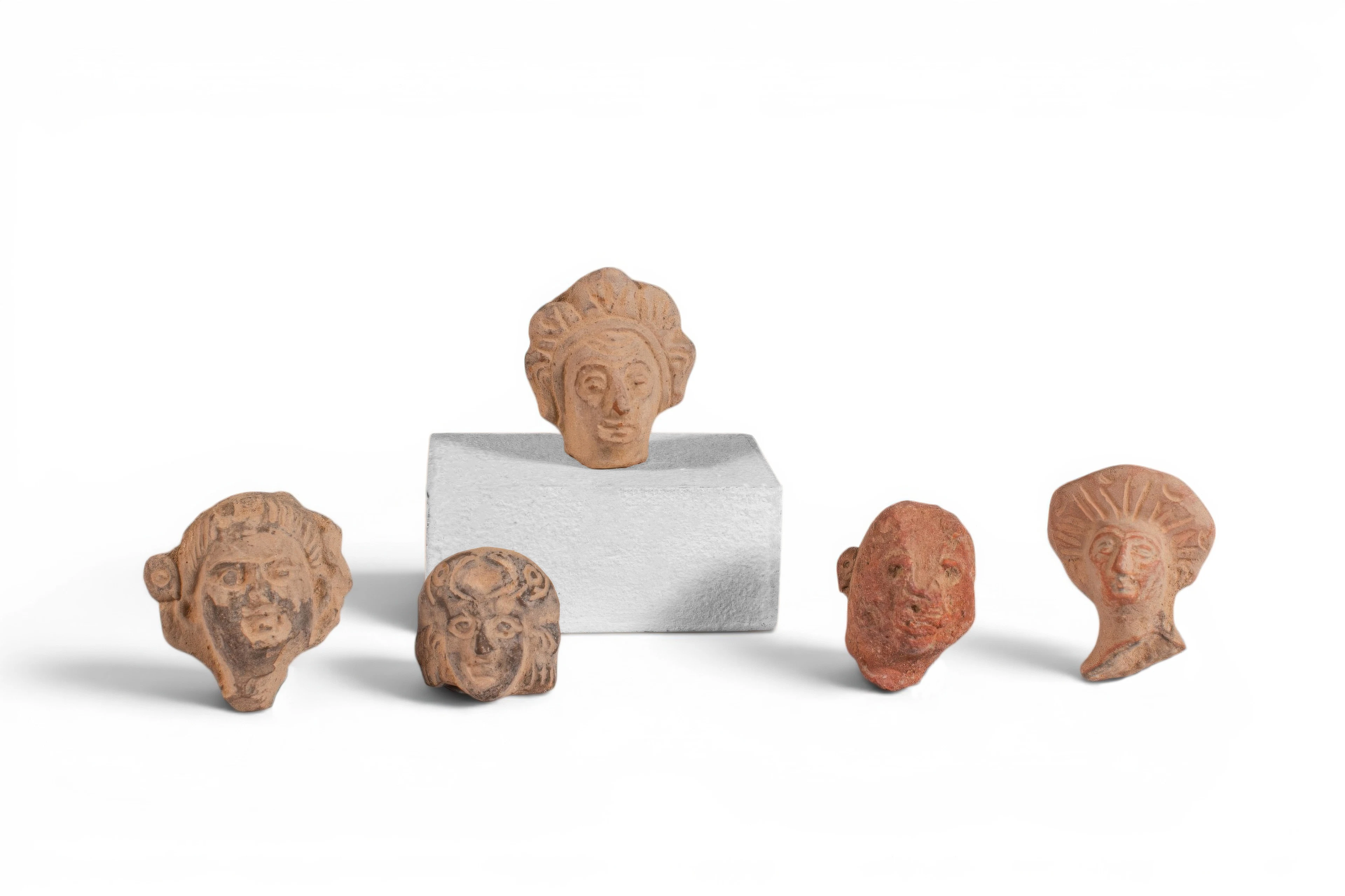 COLLECTION OF PHOENICIAN TERRACOTTA HEADS