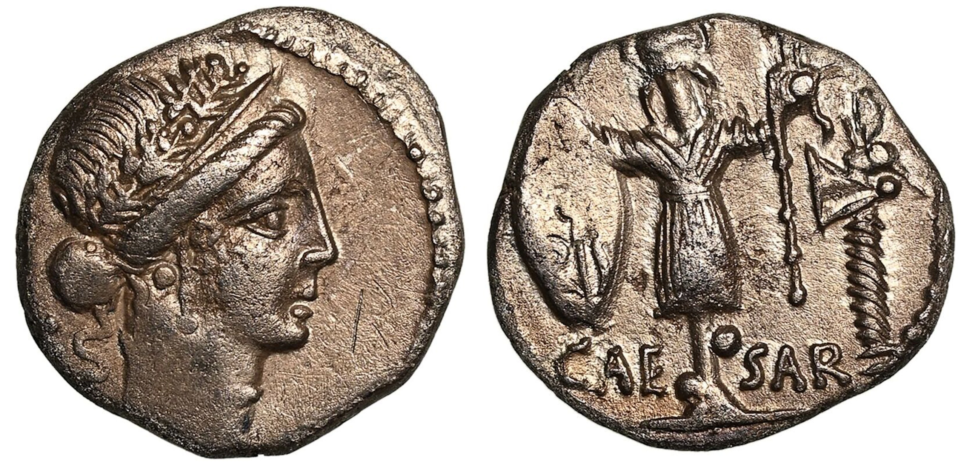 Julius Caesar AR Denarius