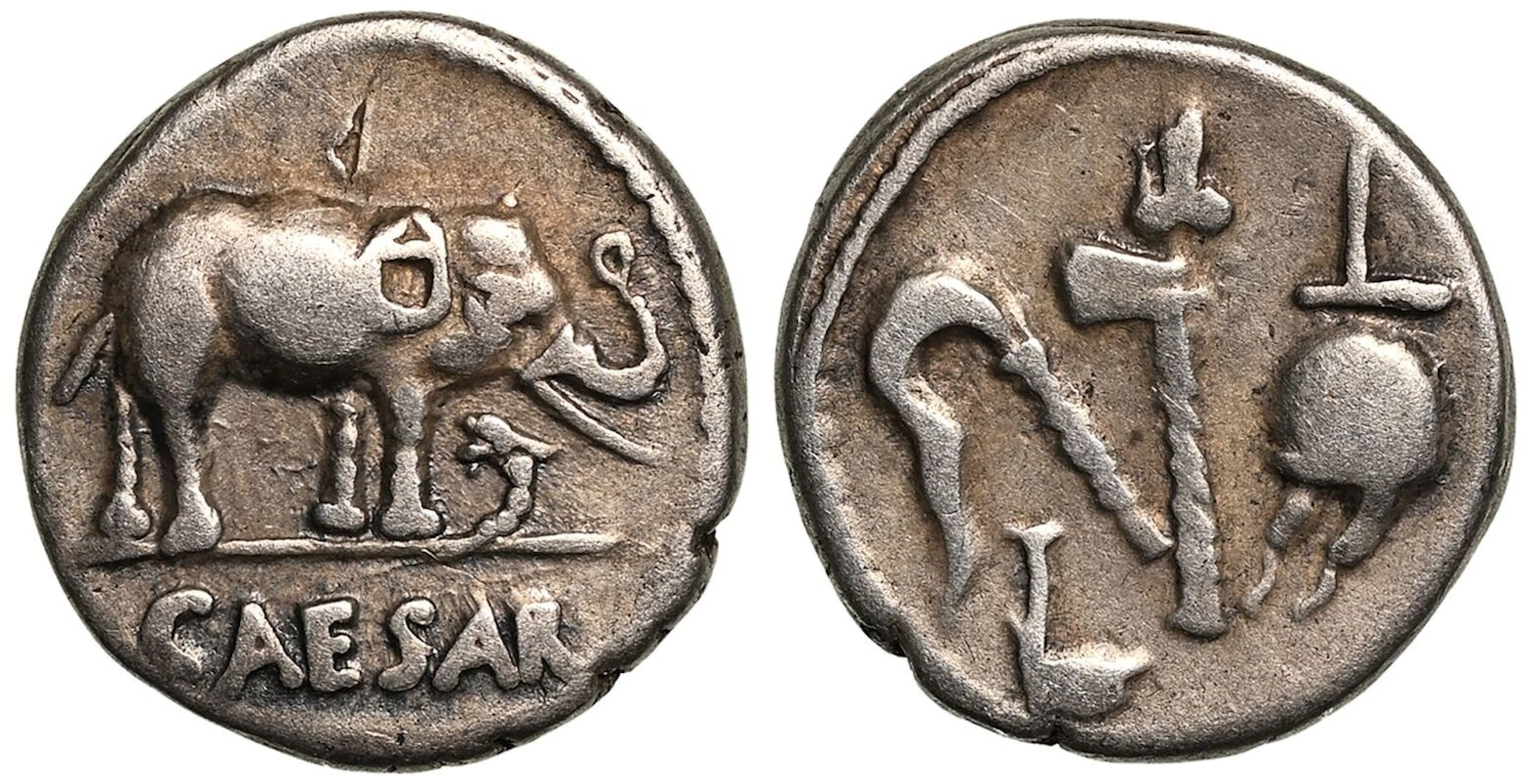 Julius Caesar AR Denarius