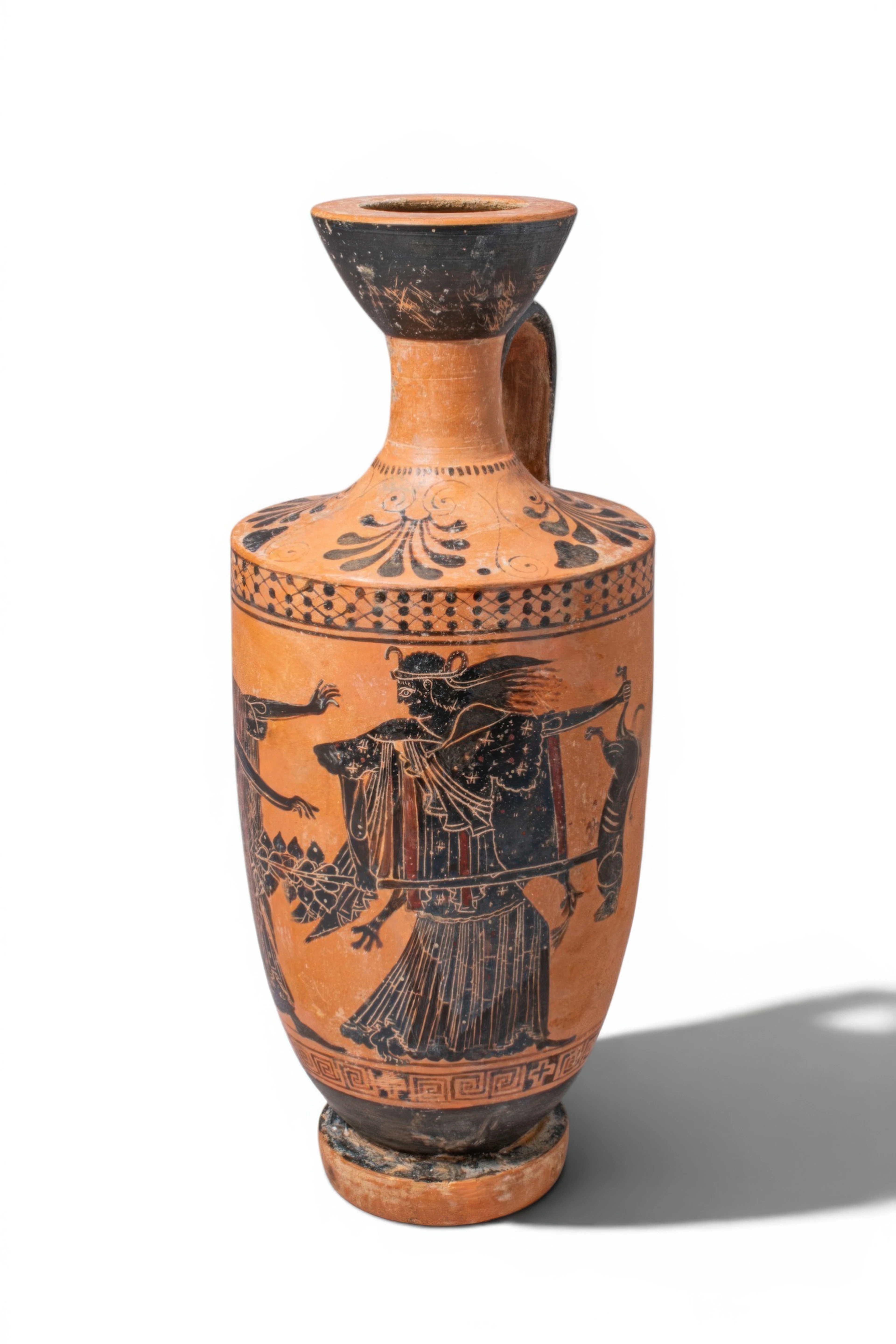 RARE ATTIC BLACK-FIGURE LEKYTHOS WITH ERINYES