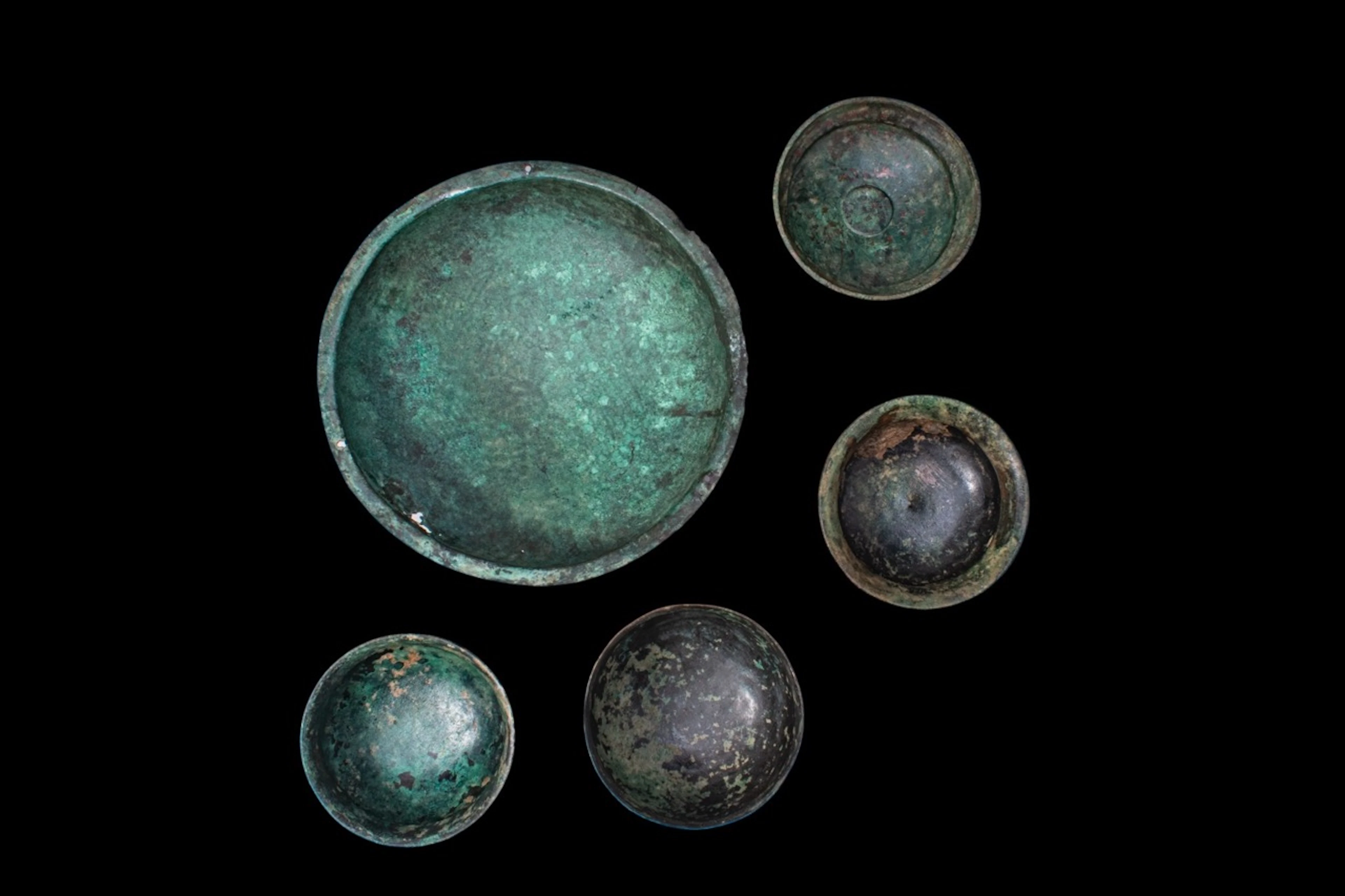 COLLECTION OF ETRUSCAN BRONZE BOWLS