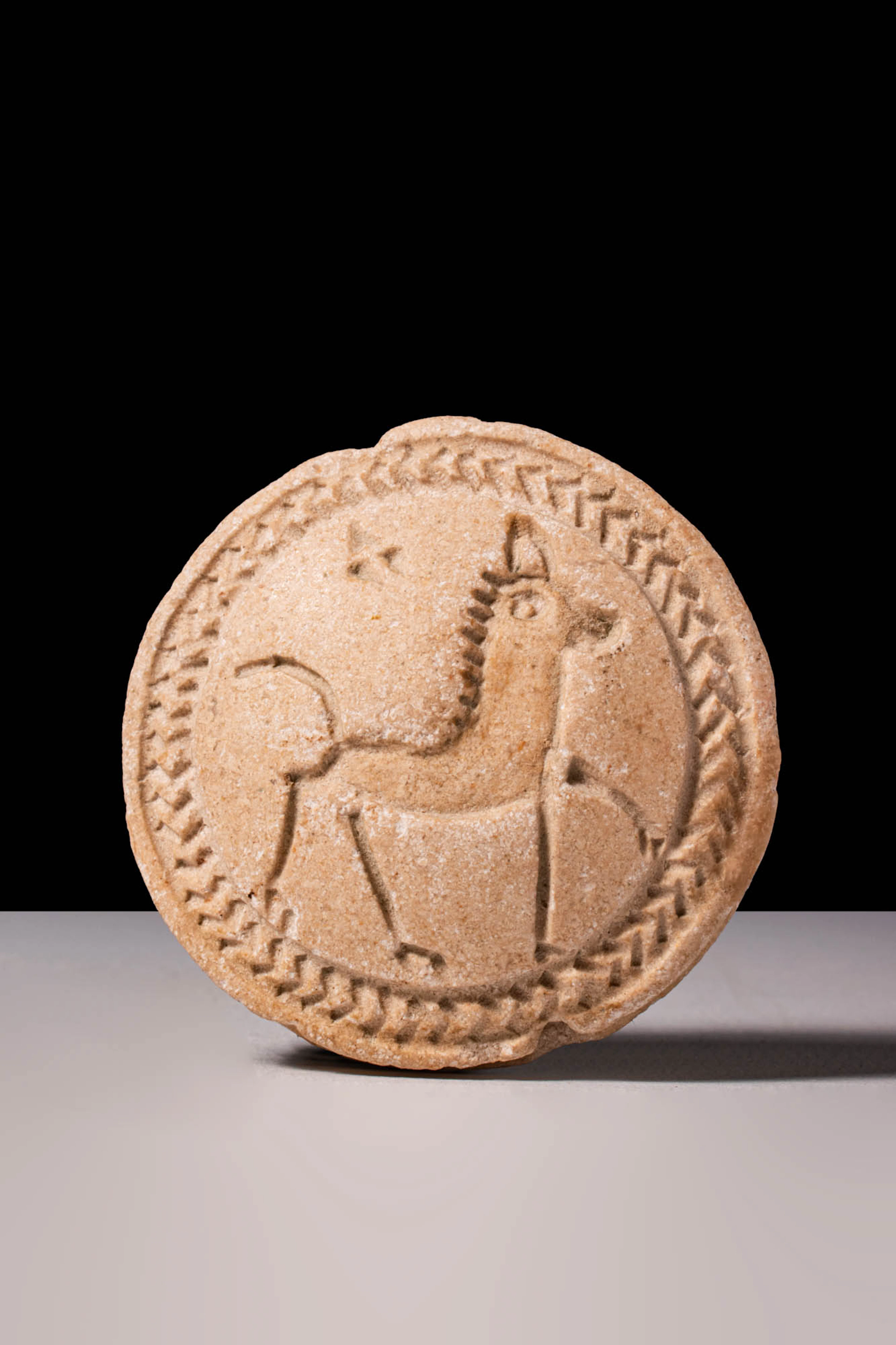 GREEK PERIOD STONE STAMP SEAL WITH ANIMALS