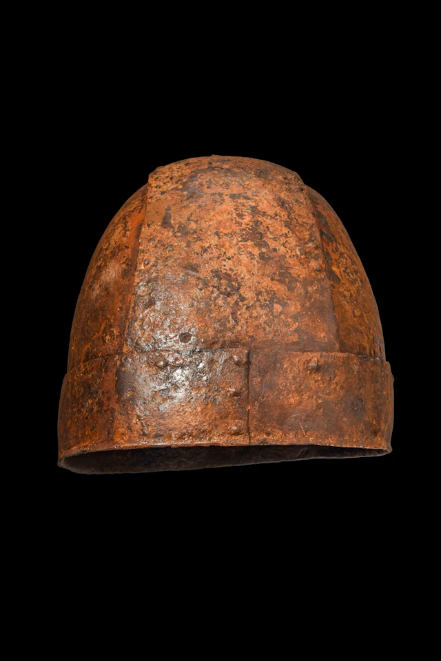 LATE ROMAN IRON SPANGEN HELMET