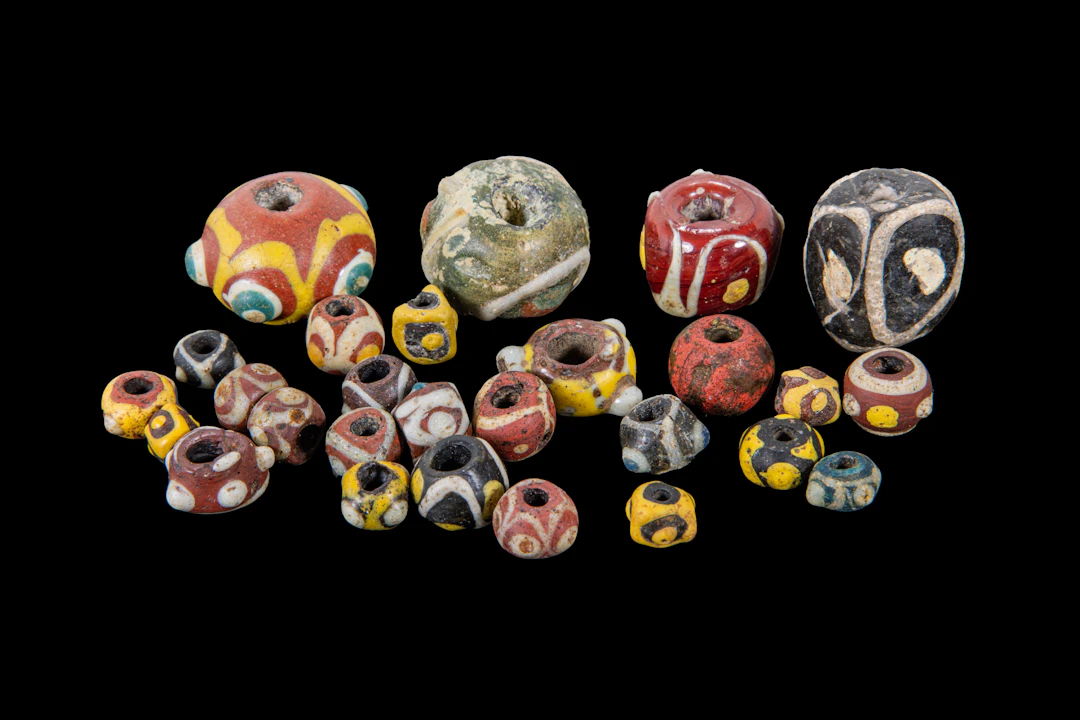 LARGE COLLECTION OF BYZANTINE AND ISLAMIC GLASS BEADS