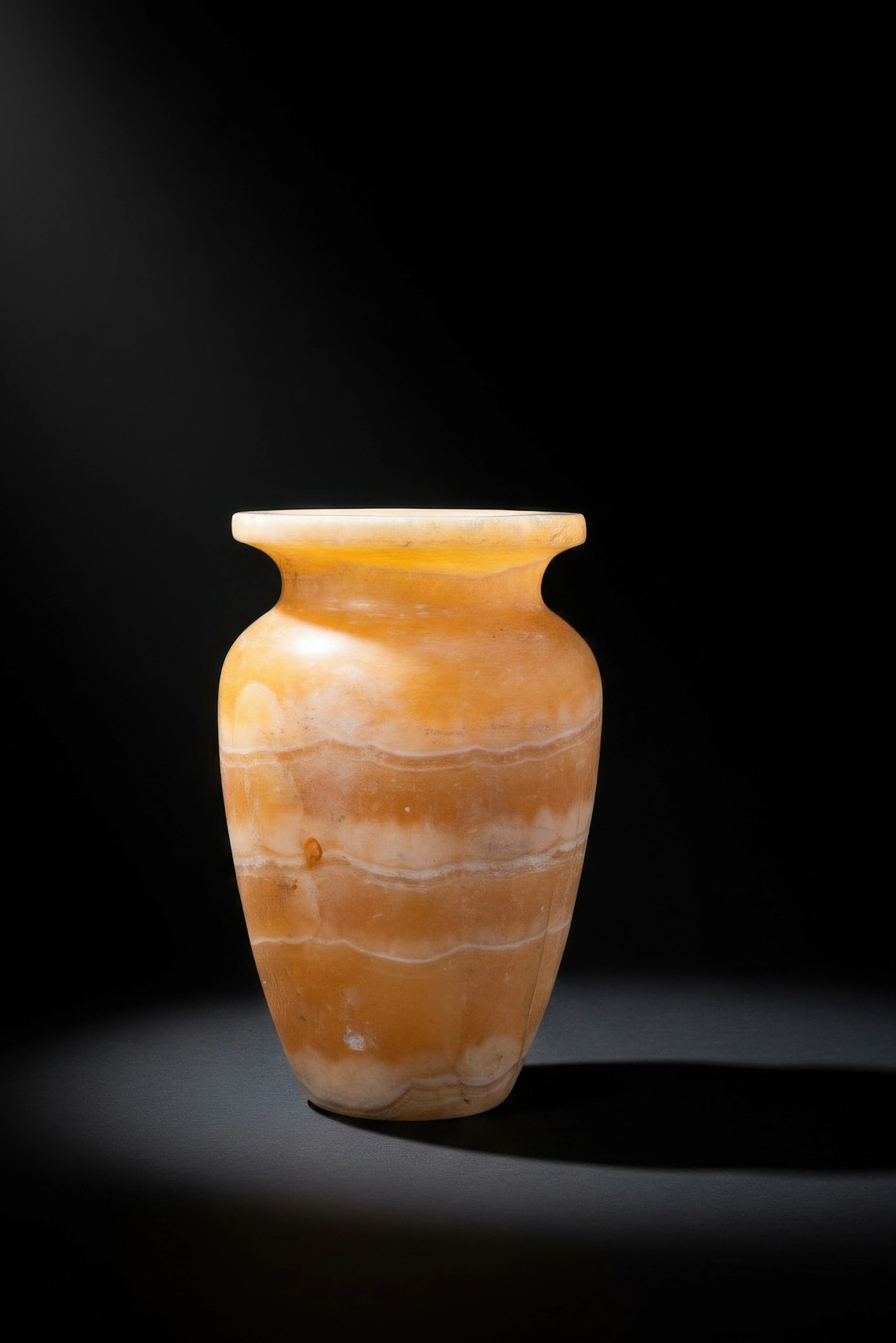 STUNNING EGYPTIAN ALABASTER VESSEL