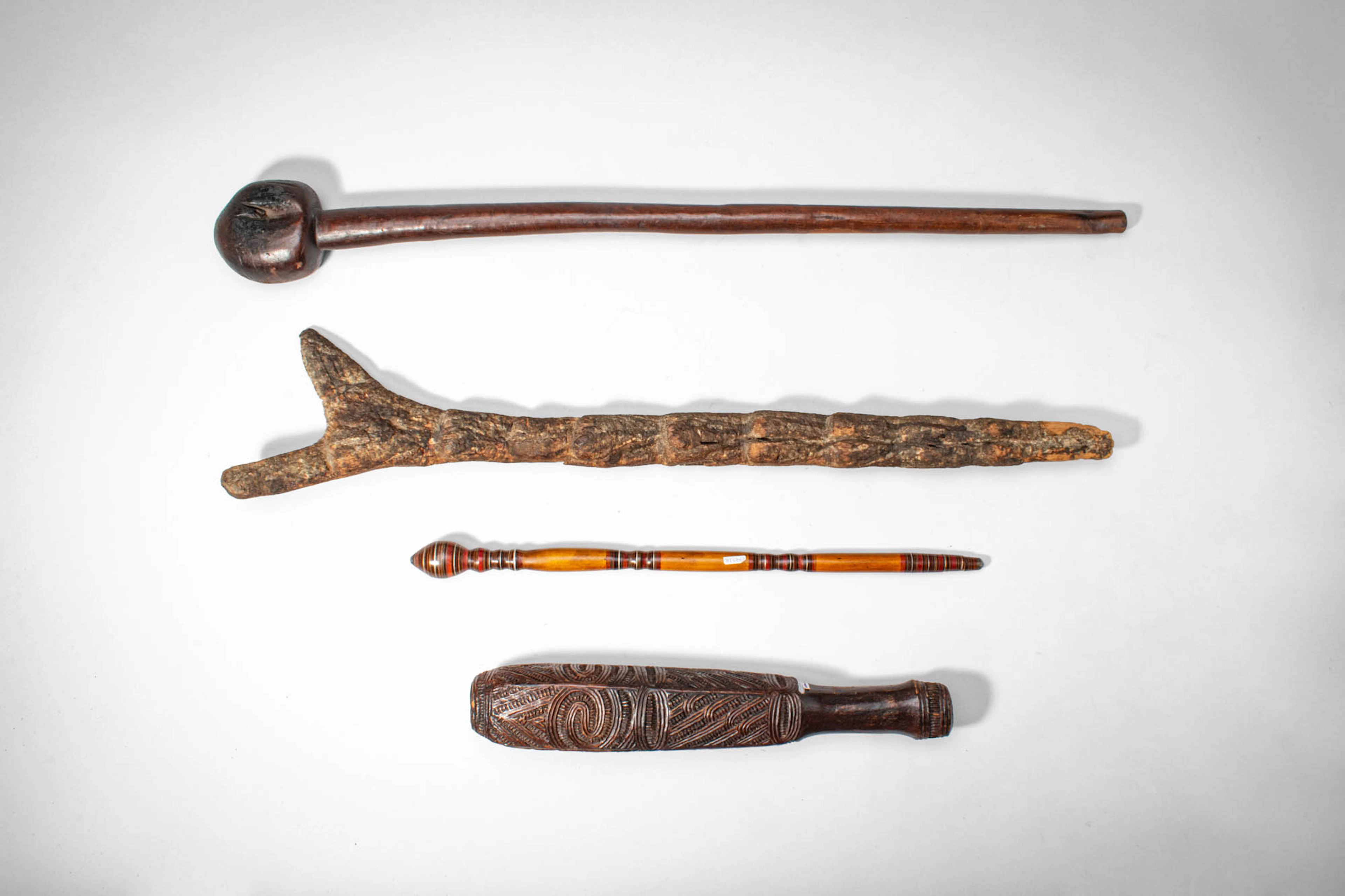 GROUP OF AFRICAN AND OCEANIC WOODEN OBJECTS