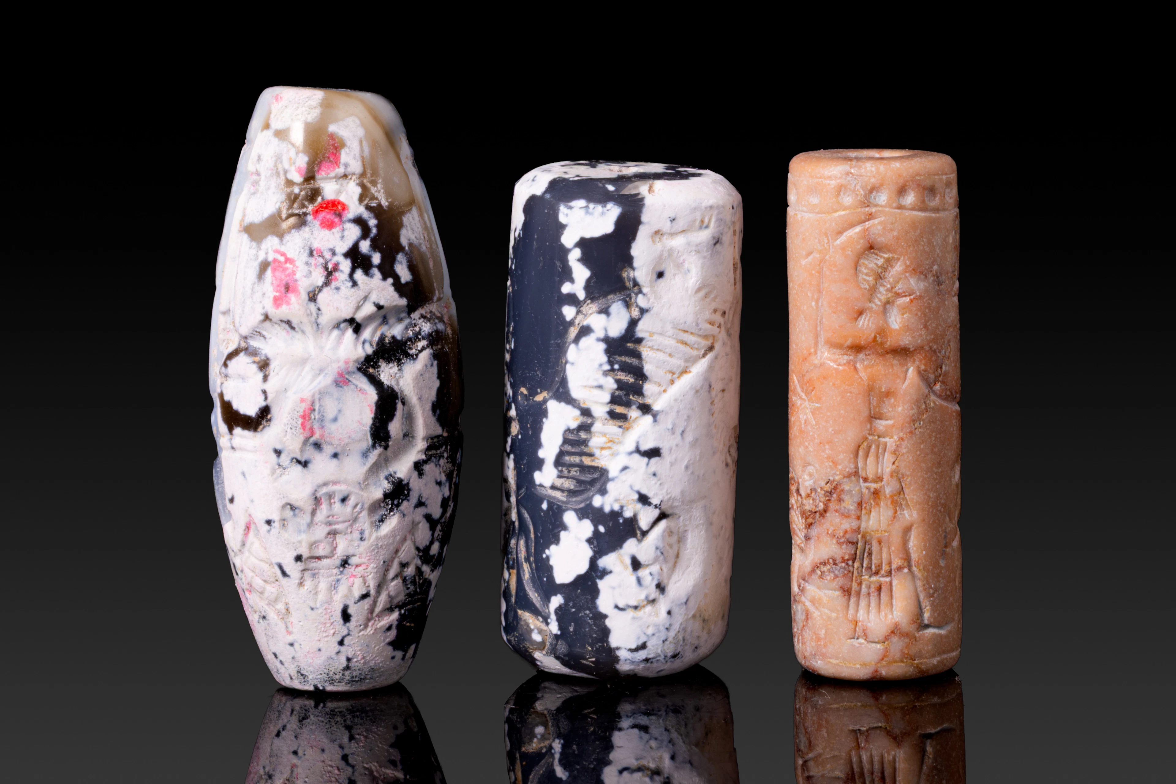 COLLECTION OF MESOPOTAMIAN STONE CYLINDER SEALS