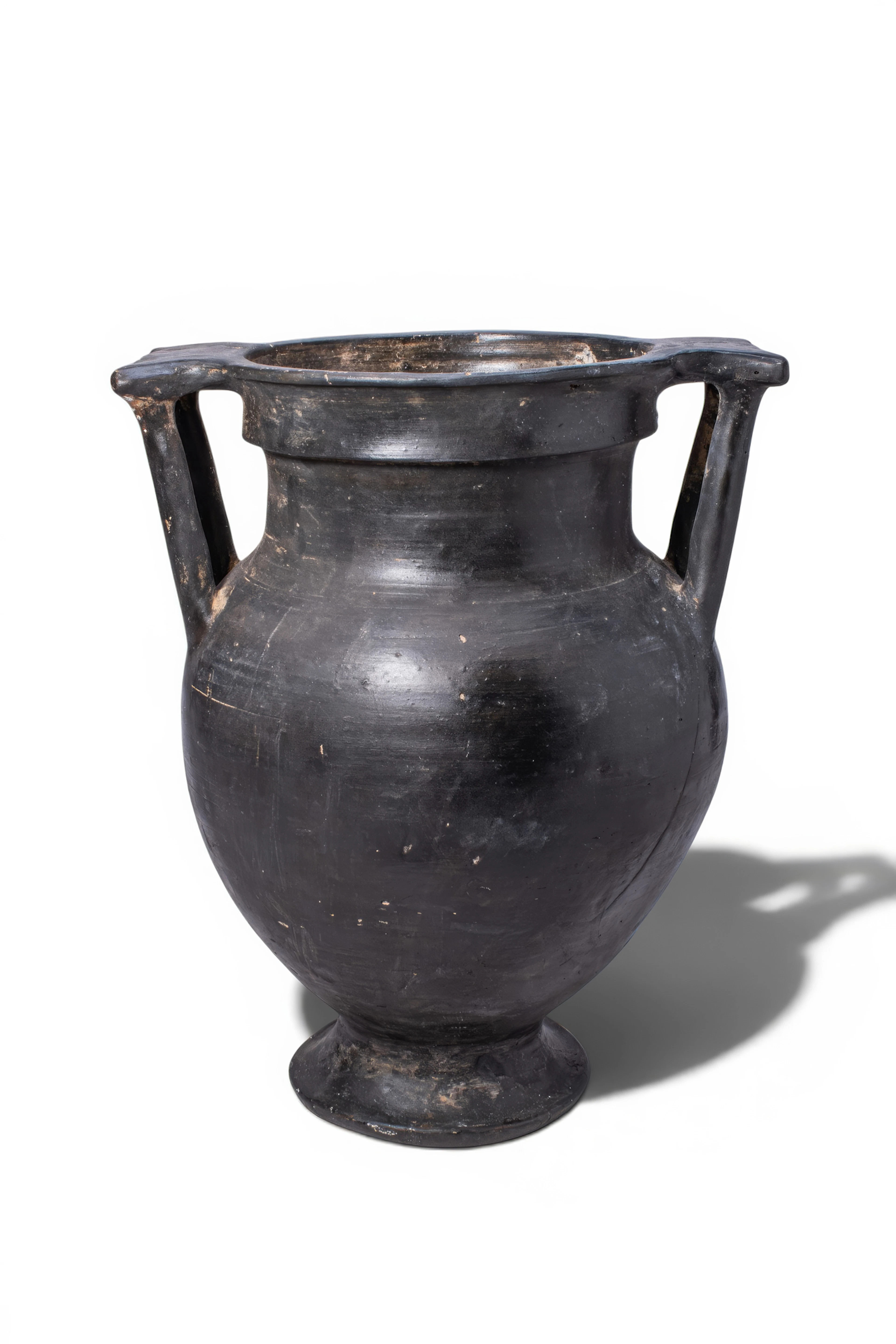 LARGE GREEK LACONIAN BLACK-GLAZED COLUMN KRATER