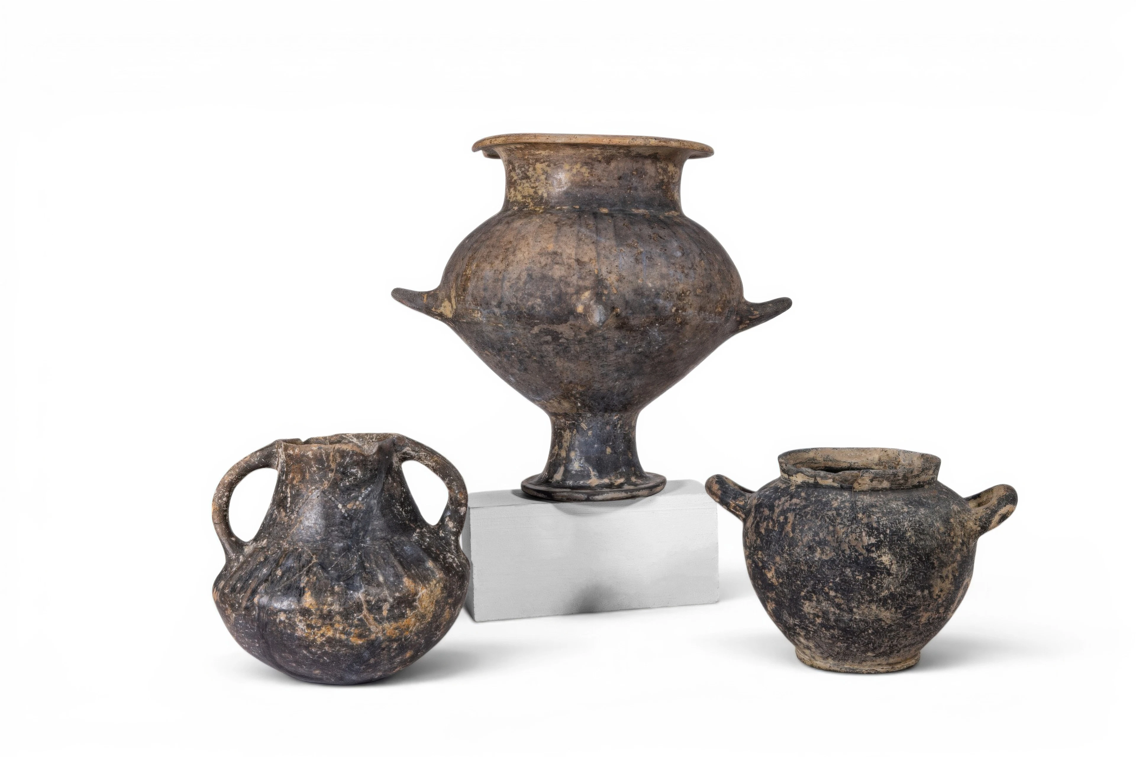 COLLECTION OF VILLANOVAN TERRACOTTA POLISHED VESSELS