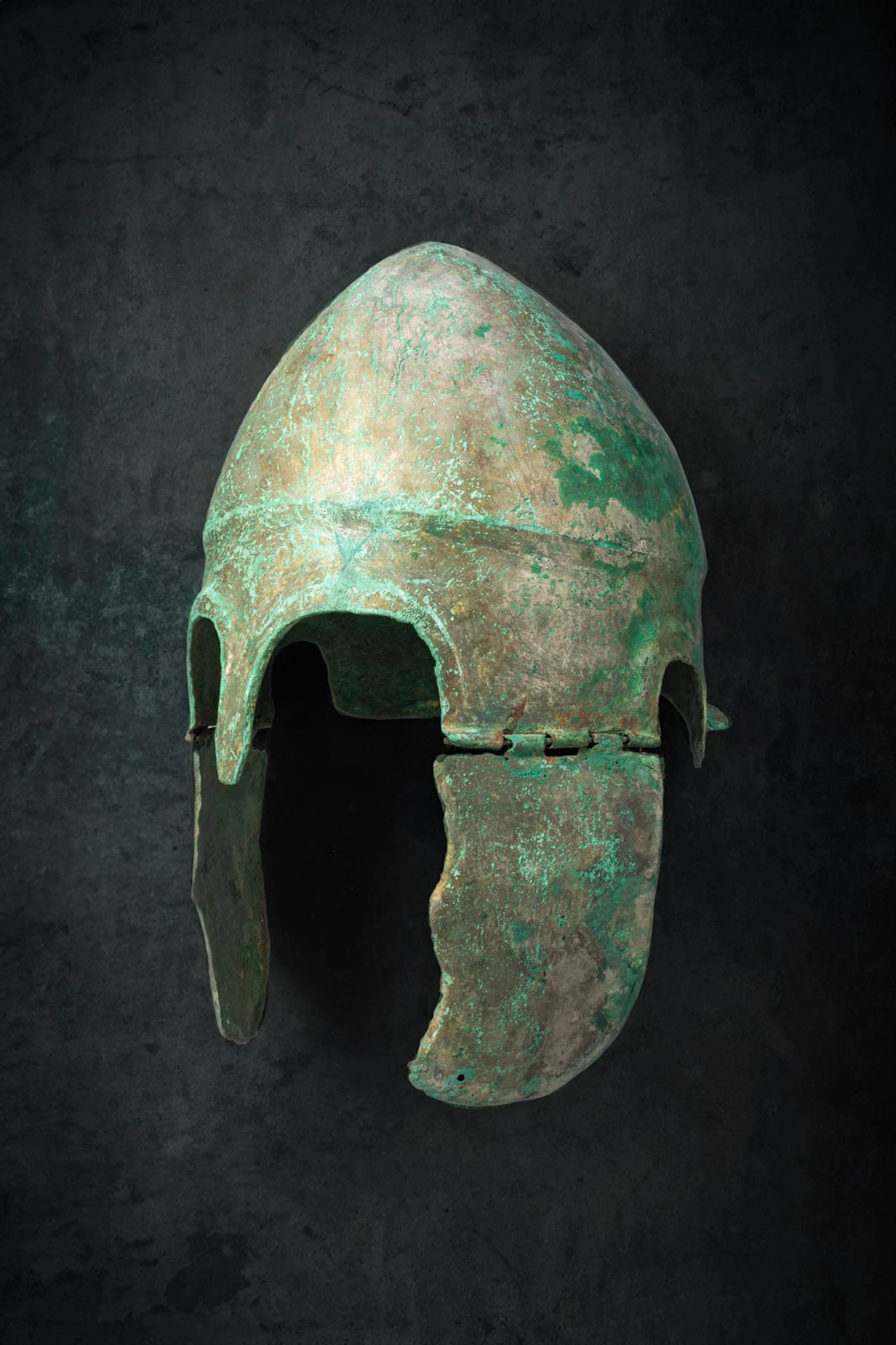 GREEK CHALCIDIAN HELMET WITH CHEEK PIECES