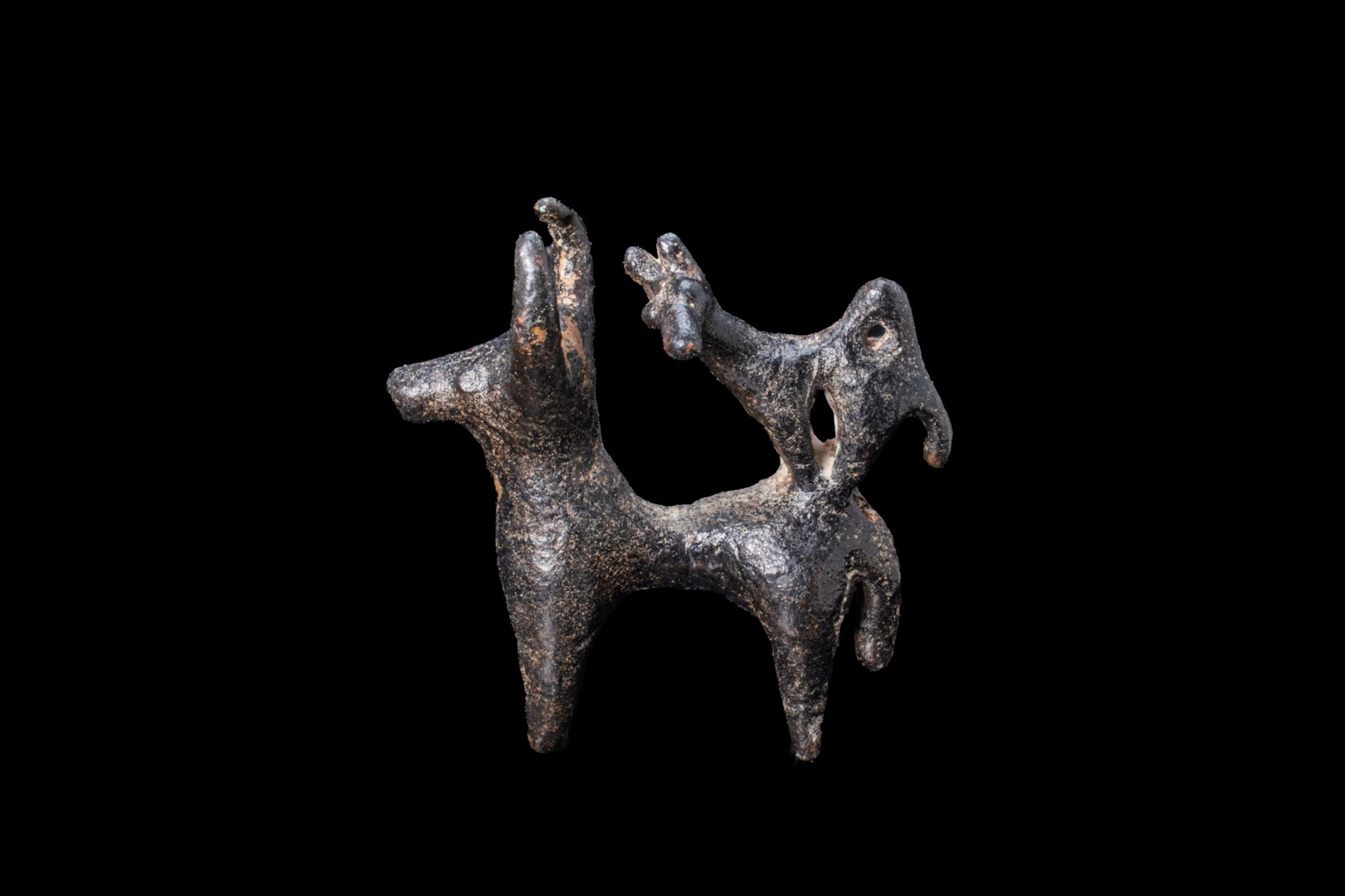 BRONZE AGE BRONZE ZOOMORPHIC PENDANT