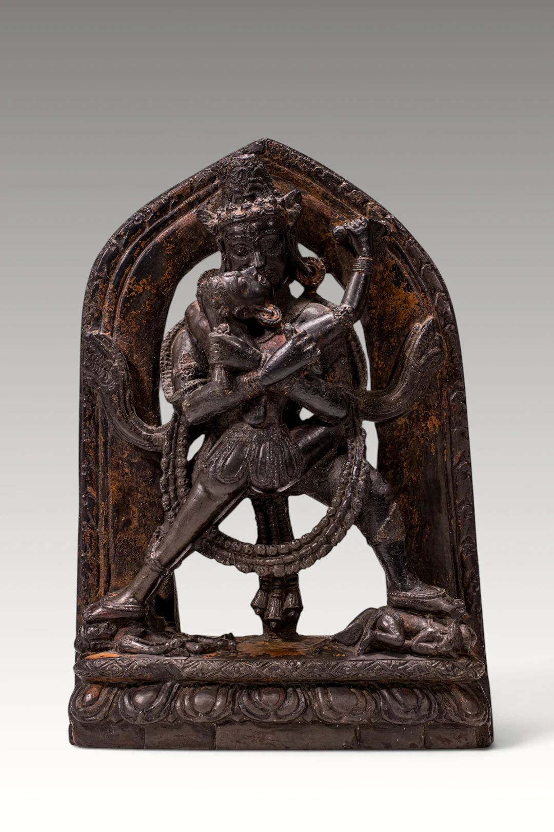 TIBETAN STONE SCULPTURE OF CHAKRASAMVARA