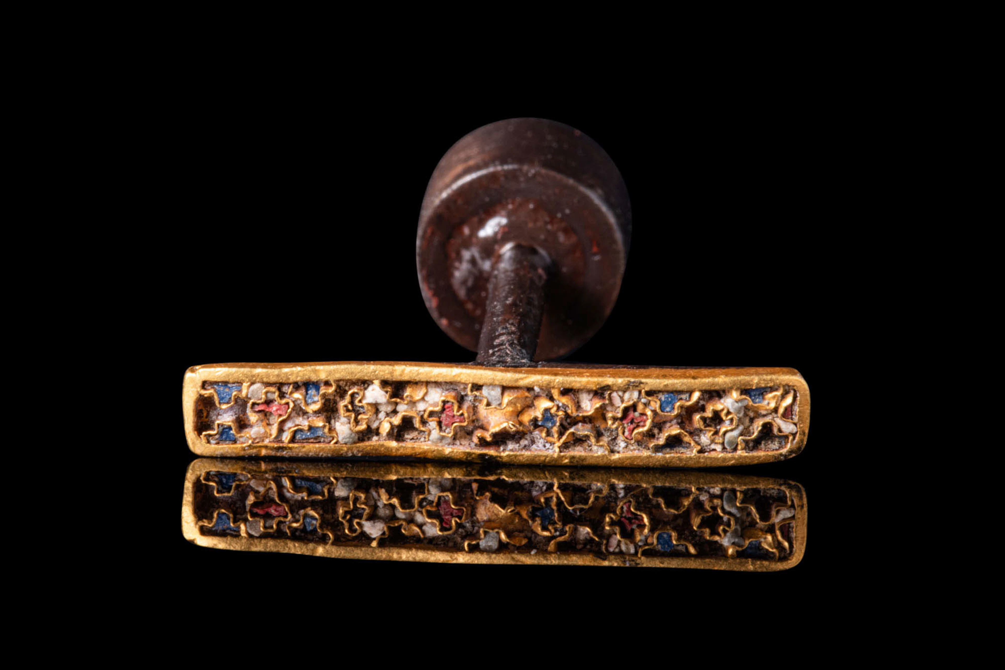 BYZANTINE GOLD FITTING WITH CLOISONNE