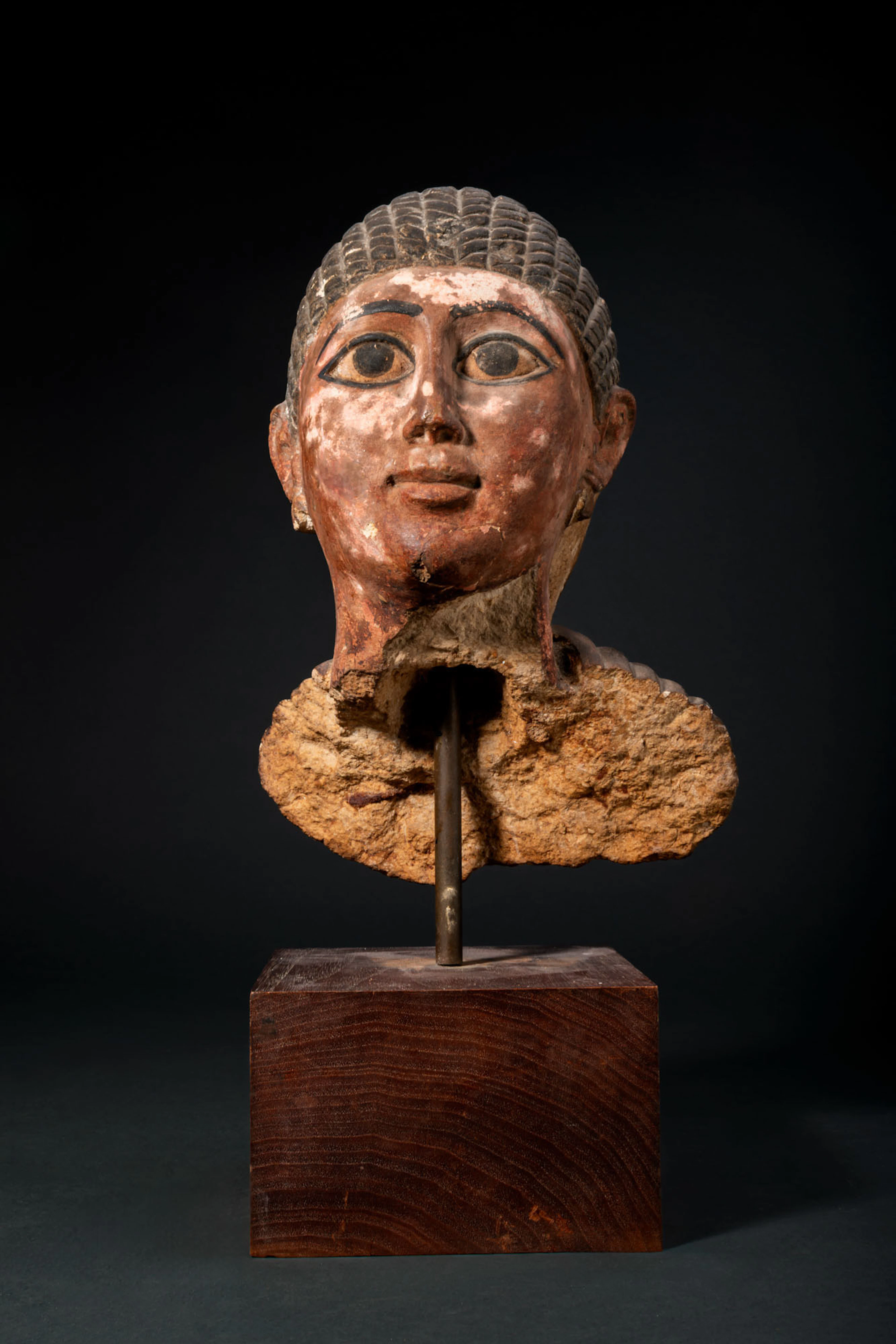 EGYPTIAN STUCCO PAINTED MASK