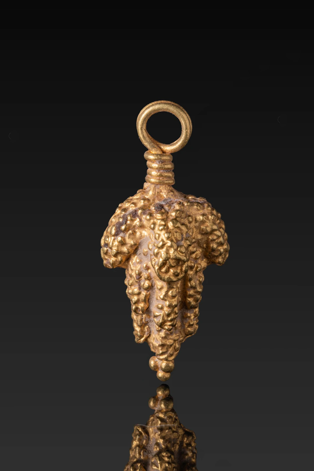GREEK HIGH KARAT GOLD GRAPE PENDANT