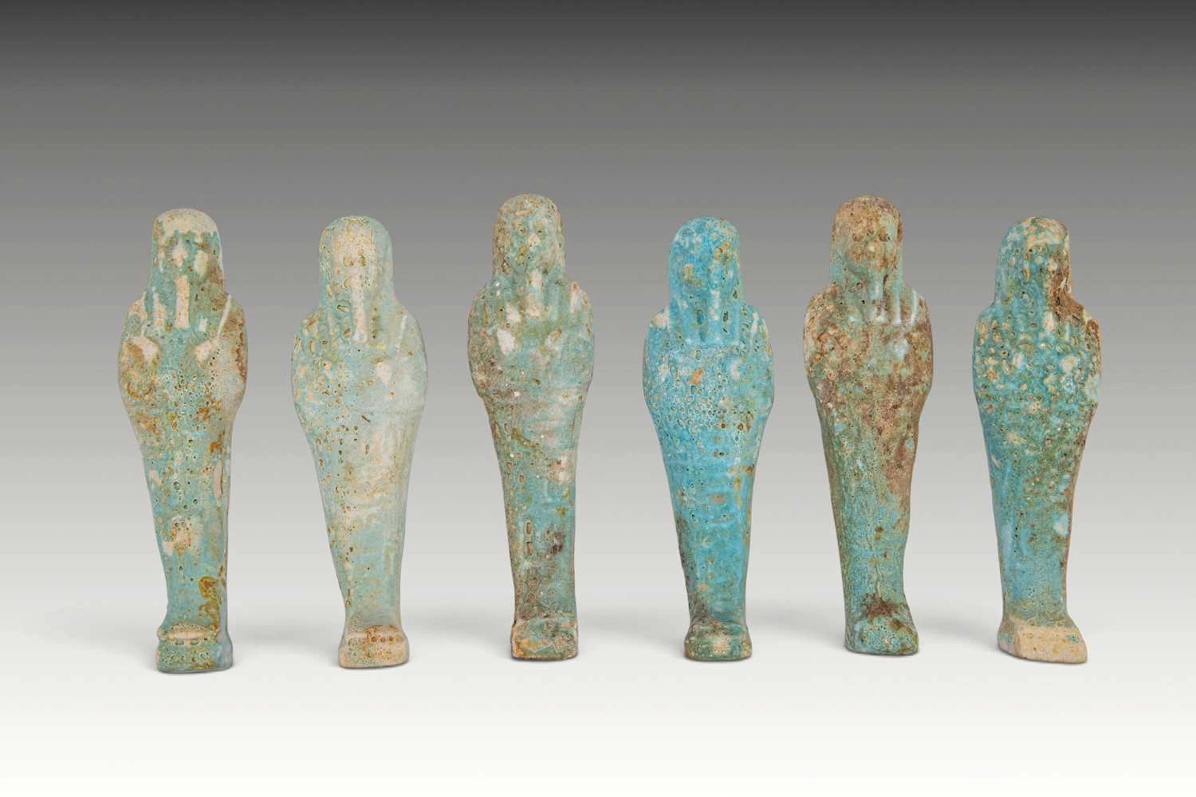 COLLECTION OF EGYPTIAN FAIENCE USHABTIS