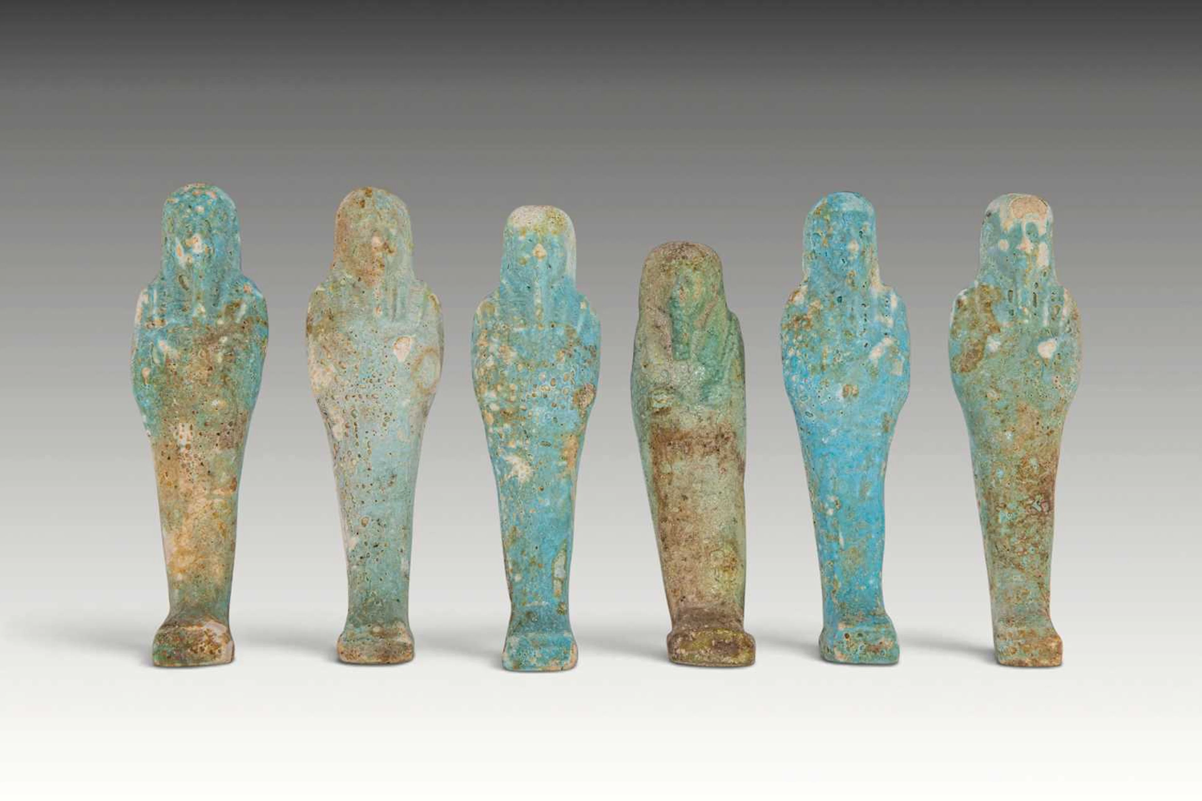 COLLECTION OF EGYPTIAN FAIENCE USHABTIS