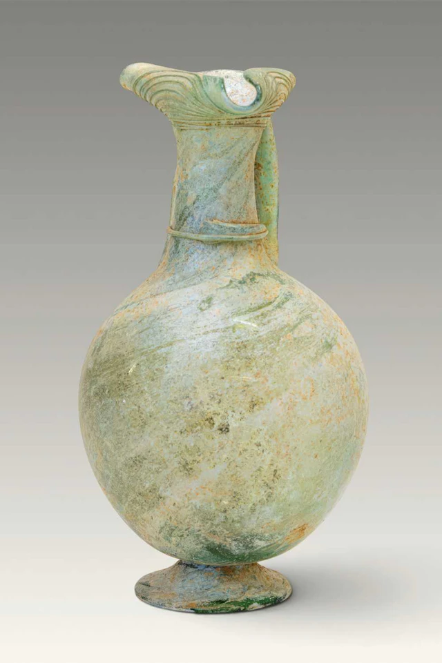 ROMAN GREEN GLASS JUG