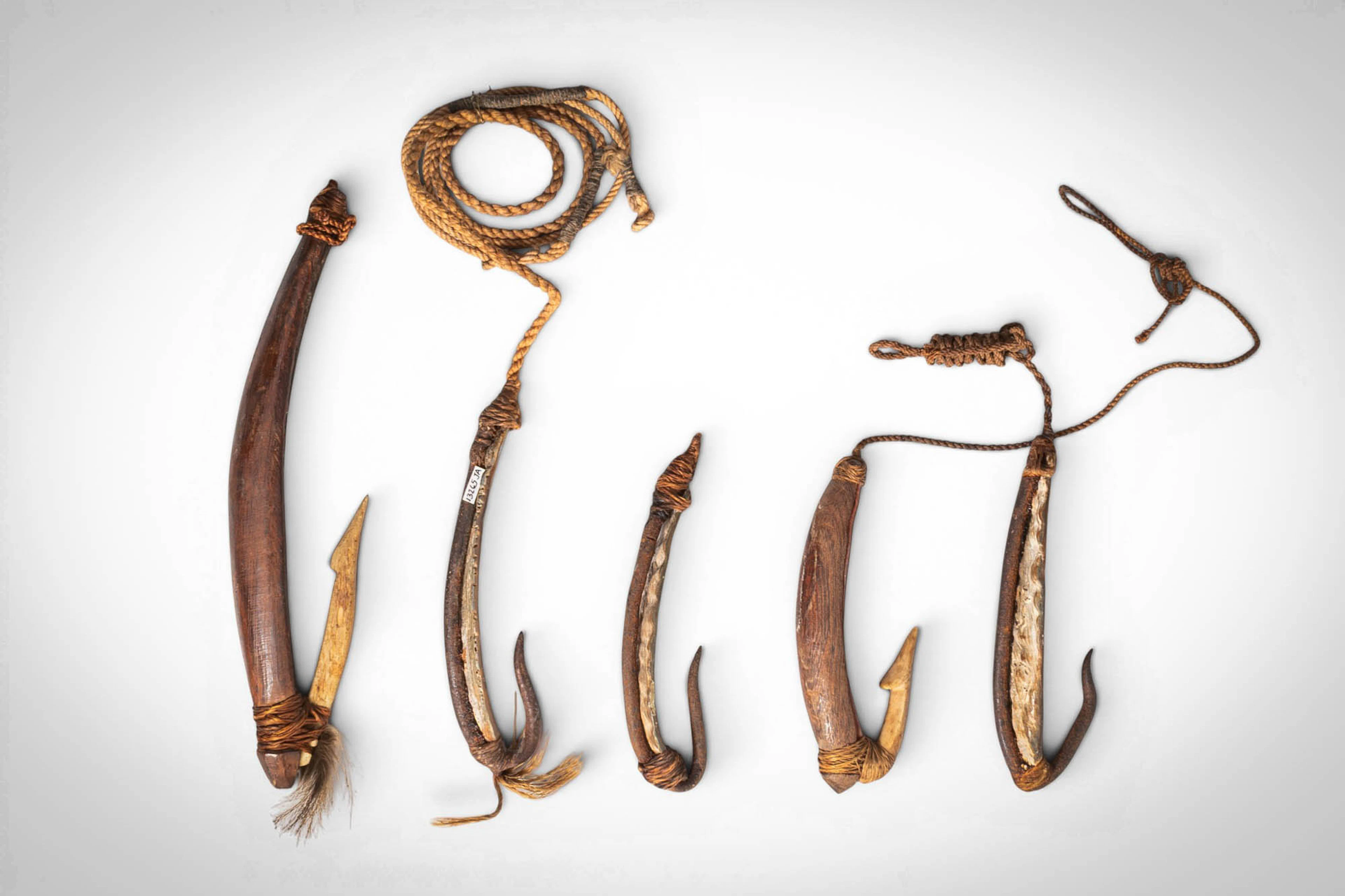 GROUP OF NEW ZEALAND MAORI FISH HOOKS