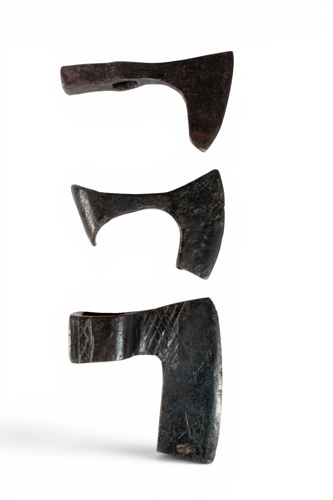 COLLECTION OF VIKING IRON AXE HEADS
