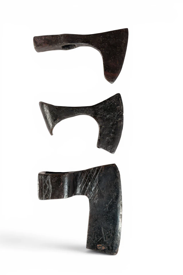 COLLECTION OF VIKING IRON AXE HEADS