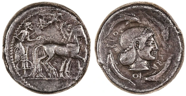 Sicily, Syracuse, Deinomenid Tyranny AR Tetradrachm