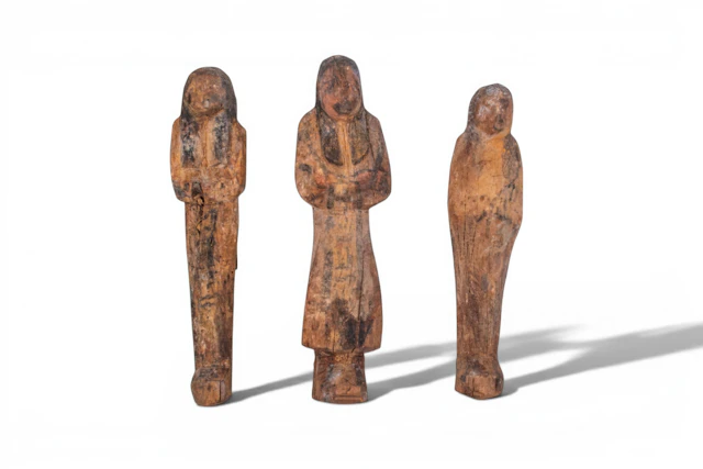 COLLECTION OF EGYPTIAN WOODEN USHABTIS