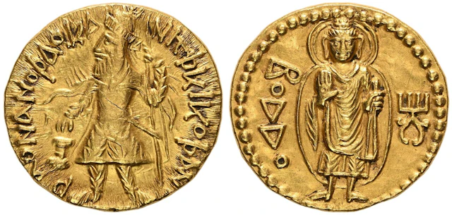 Kushan Empire, Kanishka I AV Dinar