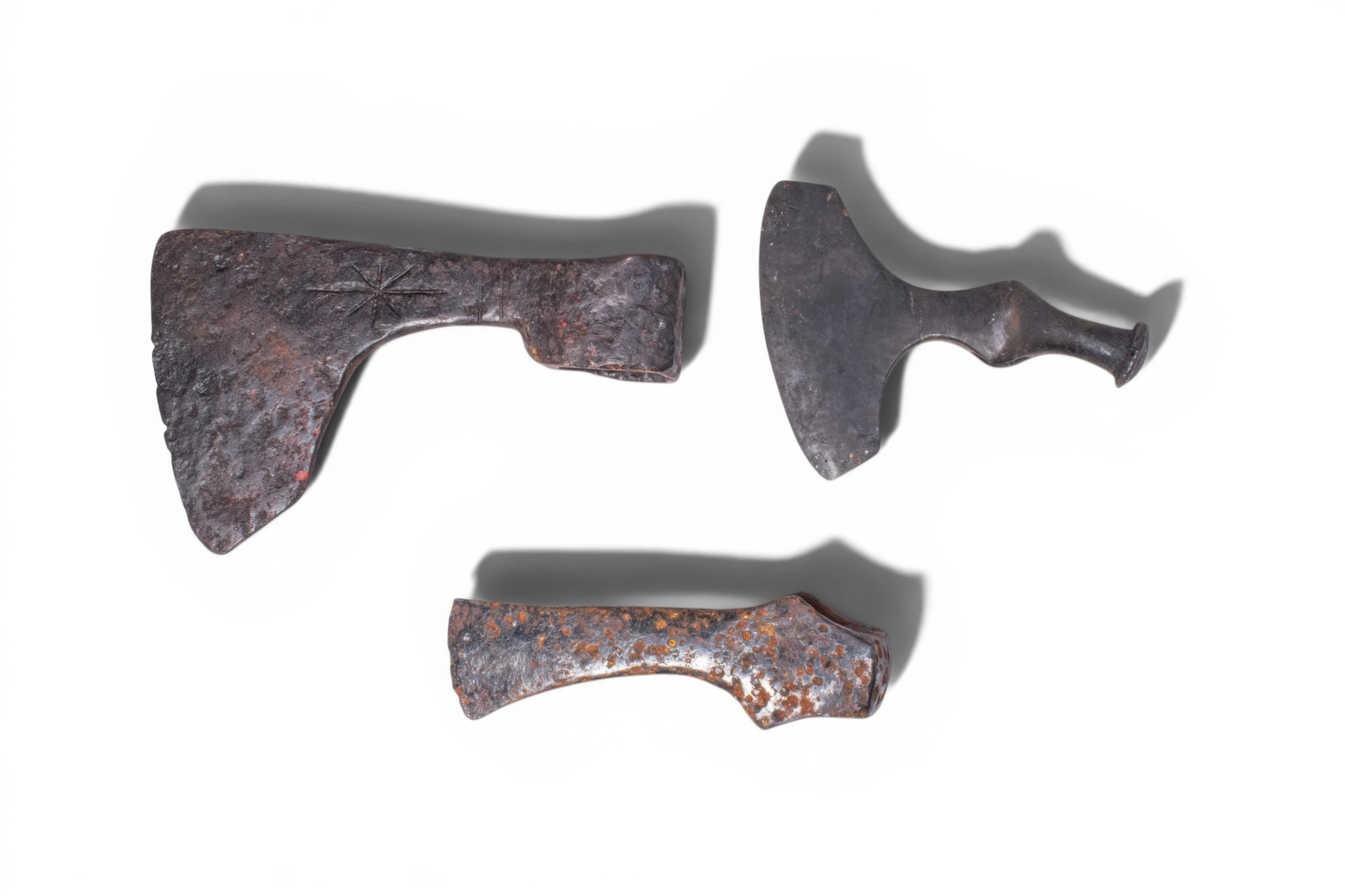 COLLECTION OF VIKING IRON AXE HEADS