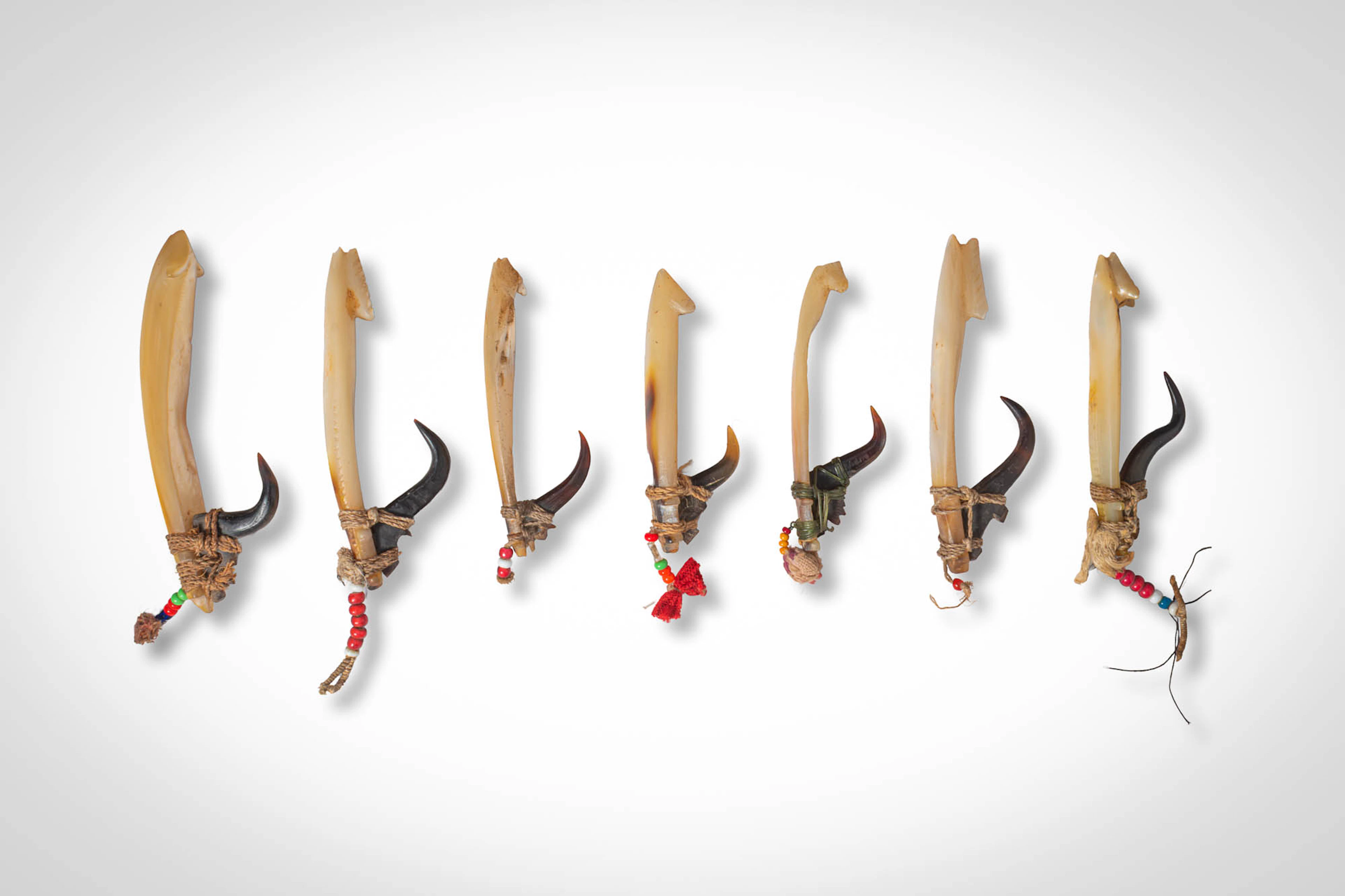 GROUP OF SOLOMON ISLANDS BONITO FISH HOOKS