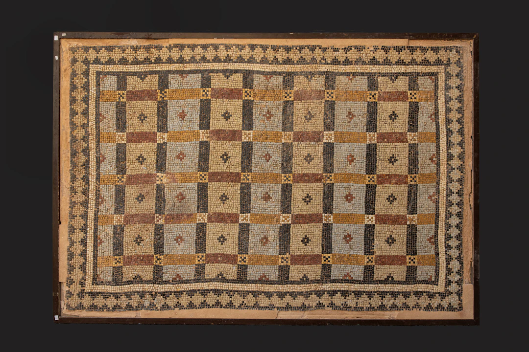 LARGE ROMAN GEOMETRIC MOSAIC