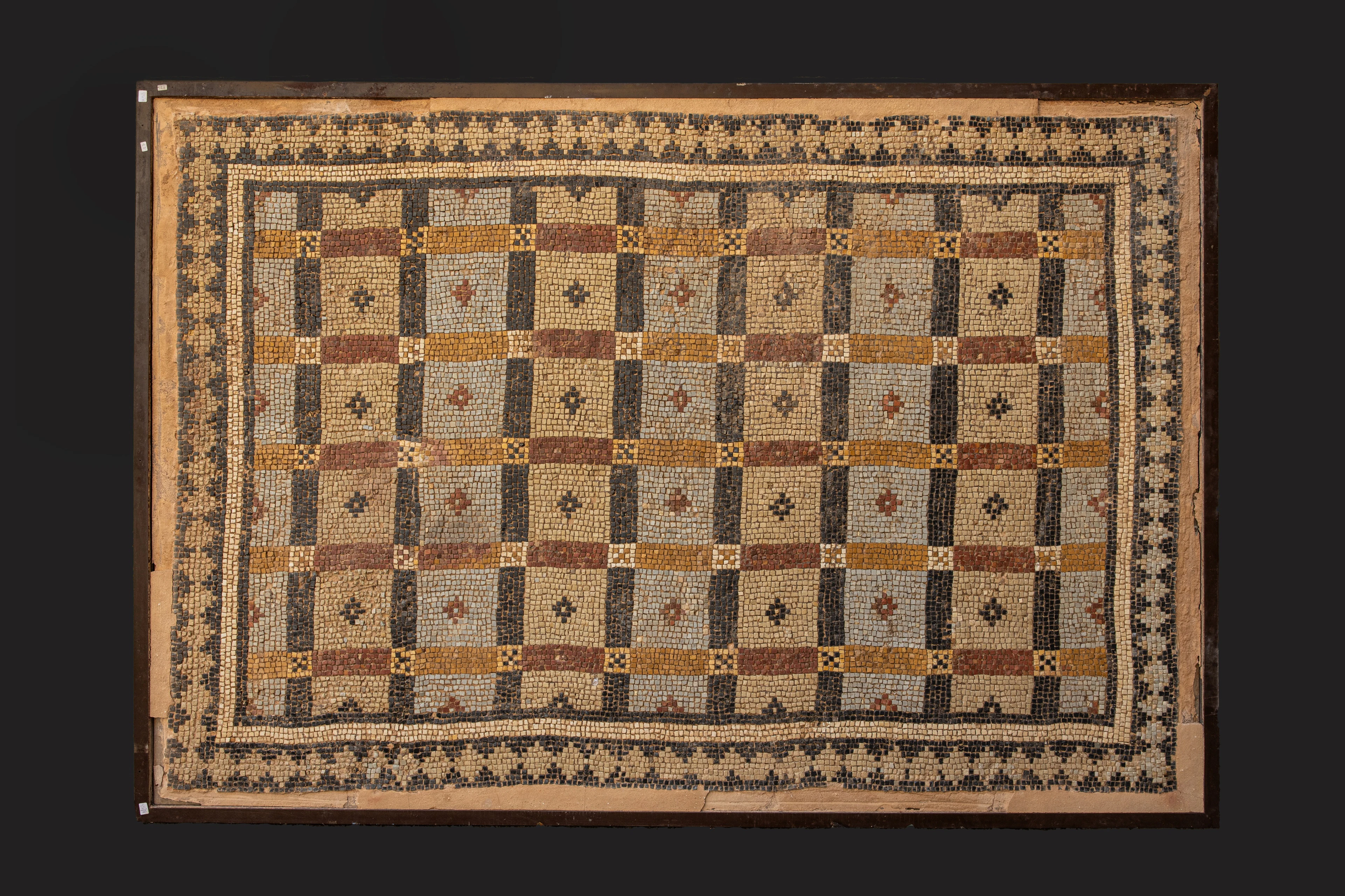 LARGE ROMAN GEOMETRIC MOSAIC